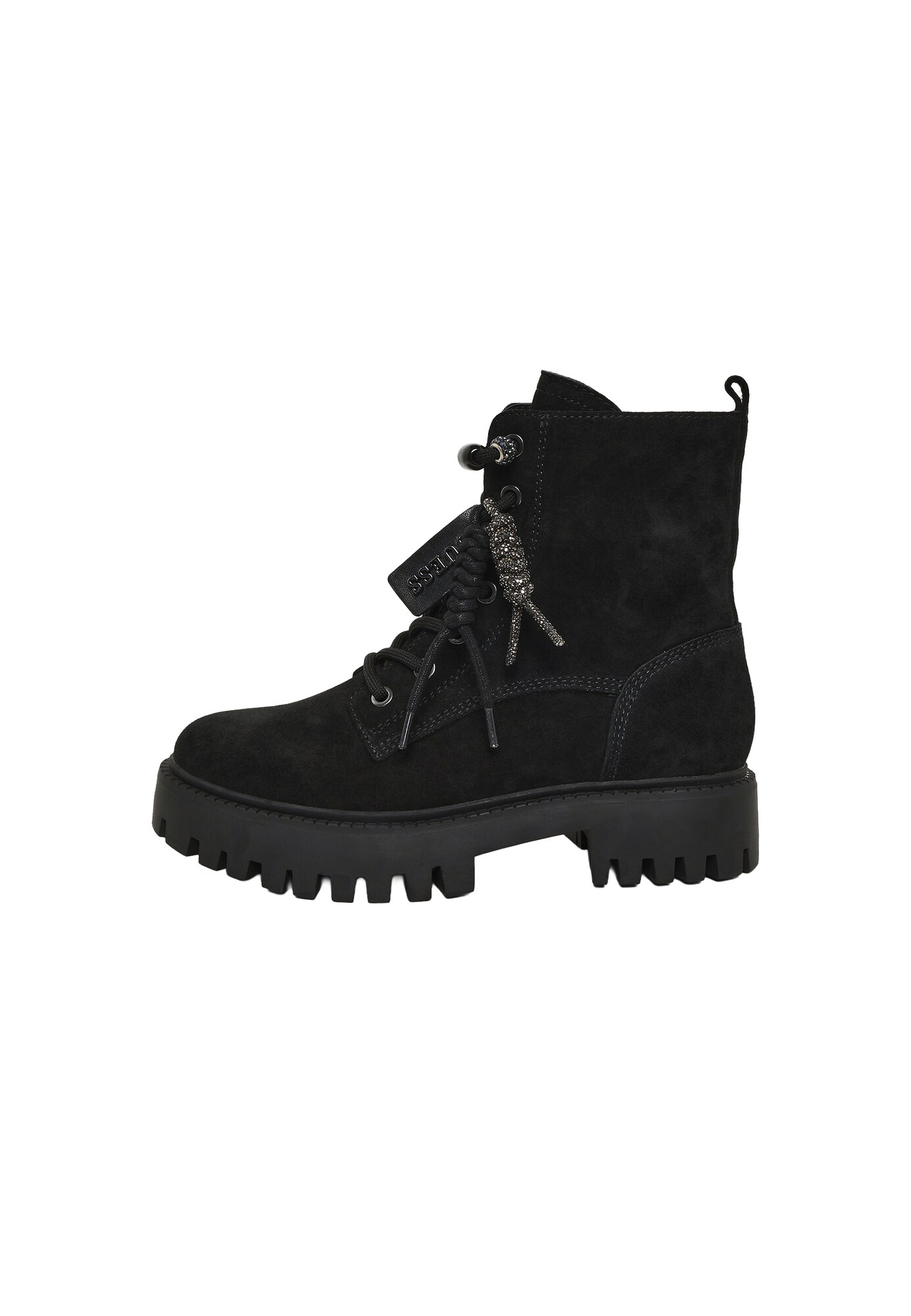 GUESS Ghete cu șireturi FIZZLE negru