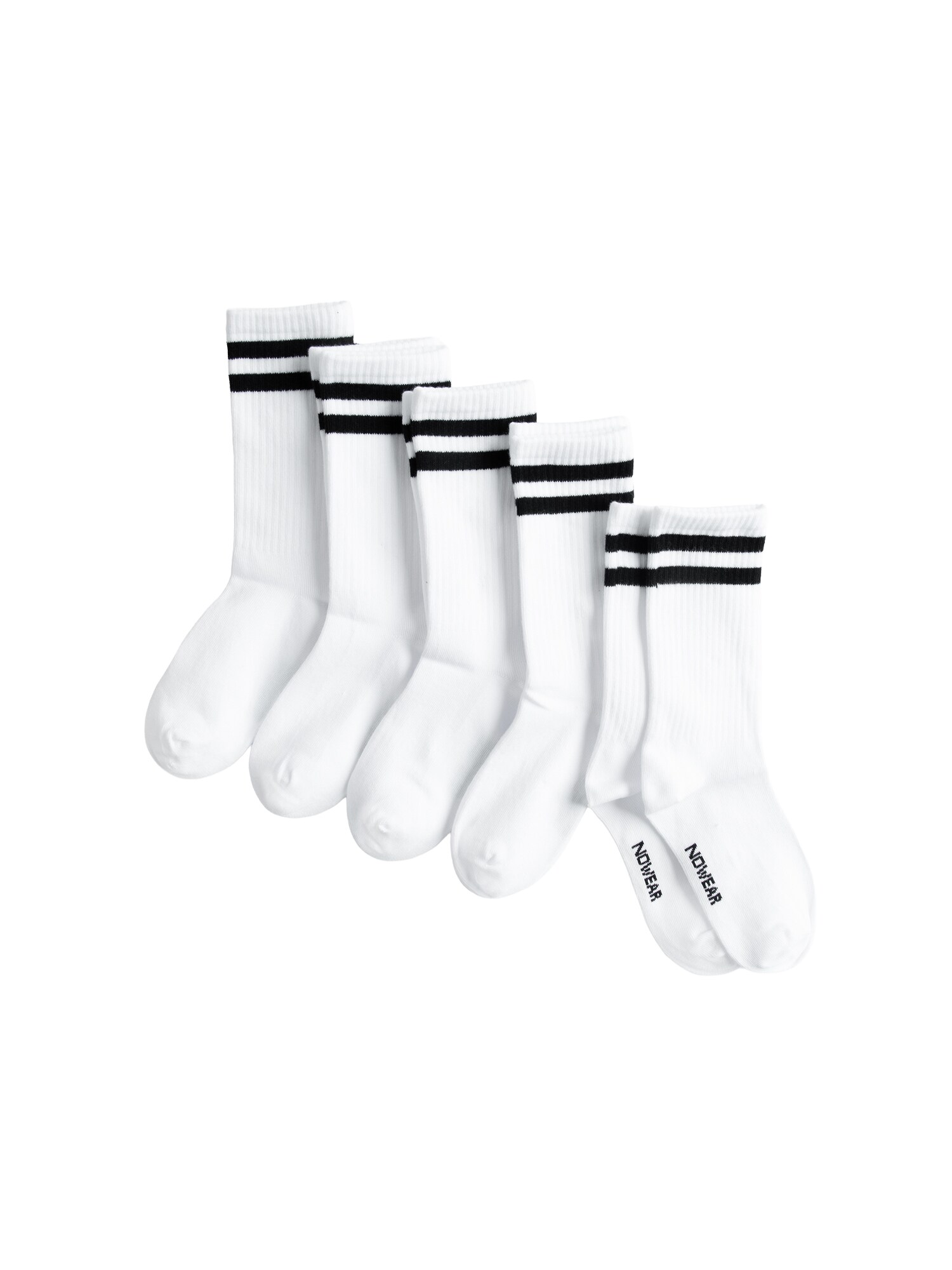 NoWear Șosete  negru / alb