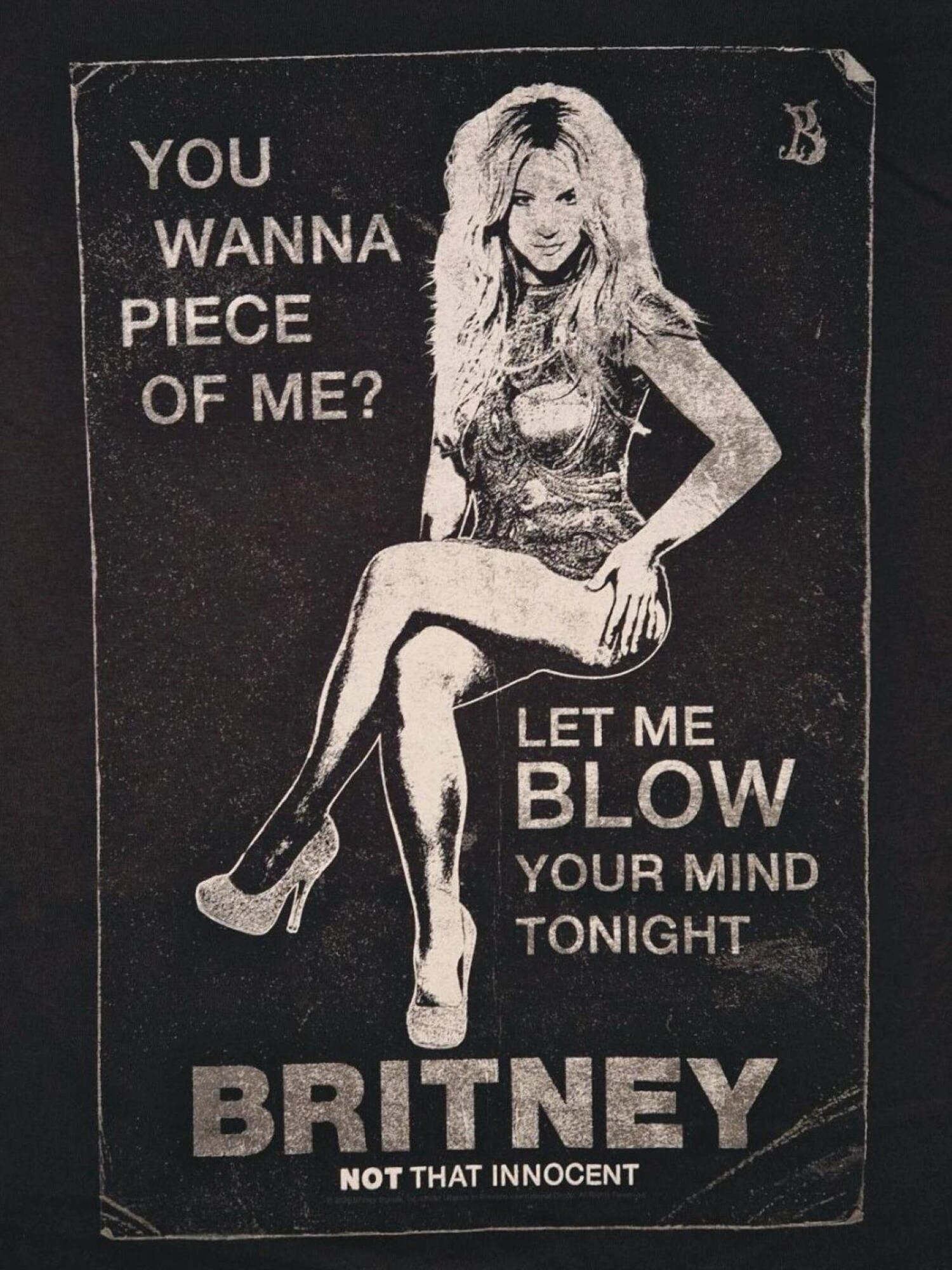 Britney Spears Collection Camiseta 'Britney Spears Not That Innocent T-Shirt' negro – imagen 3