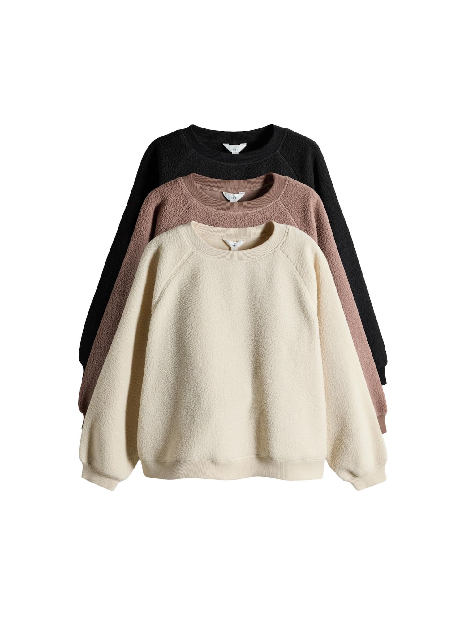 The Set Pulover  maro / negru / alb