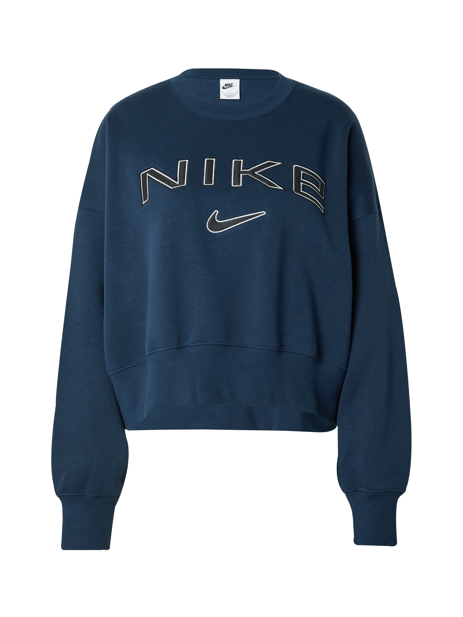Nike Sportswear Mikina 'PHNX FLC'  modrozelená / čierna / biela