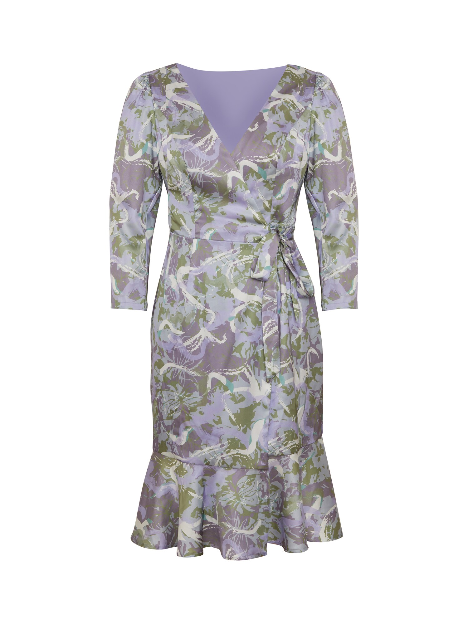 Chi Chi London Rochie  gri / verde kiwi / mov lavandă / alb