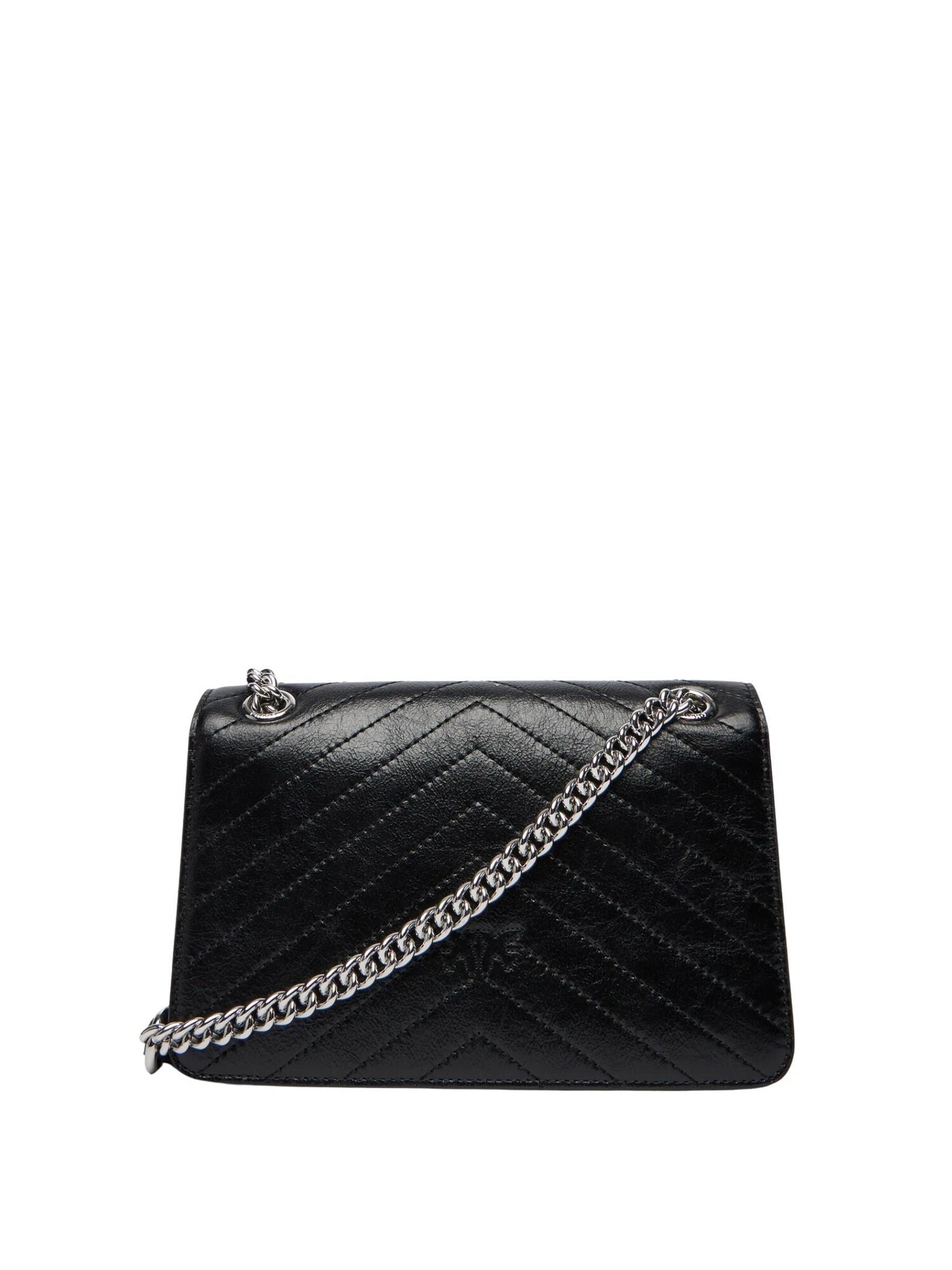 PINKO Bolso de hombro 'Love One Light Mini Vitello Wr'  negro
