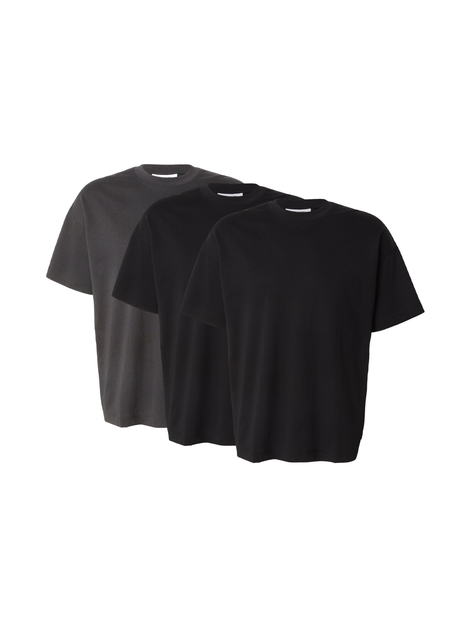 JACK & JONES Tričko 'JJEBARRON'  tmavosivá / čierna