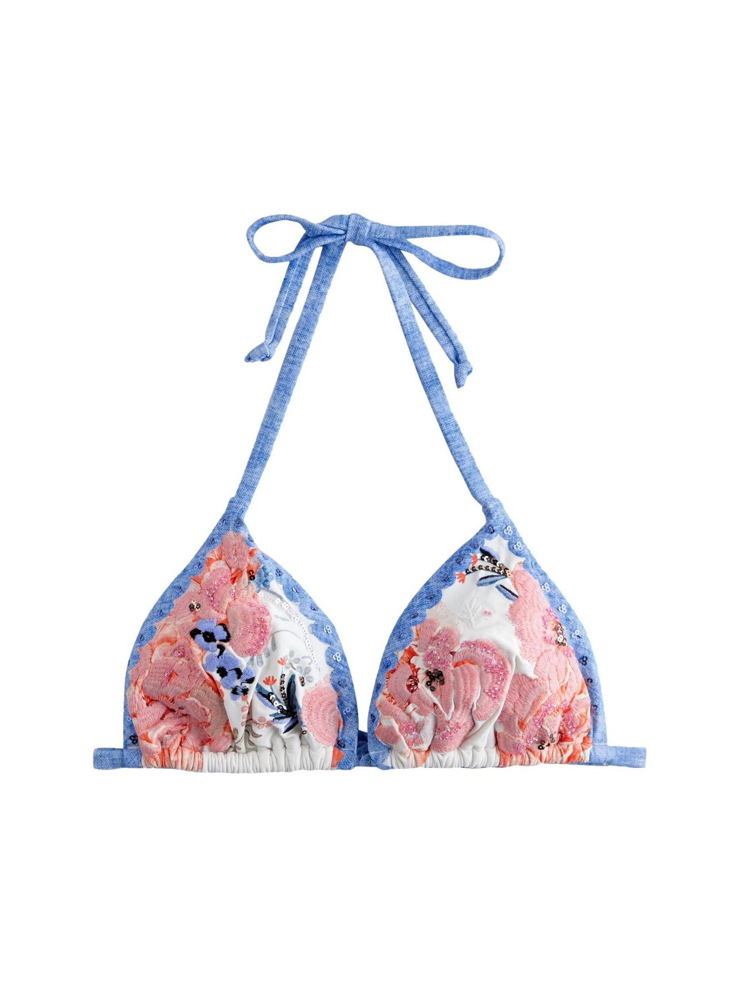 Next Bikini felső  krém / kék / fáradt rózsaszín akciós termékkép 1