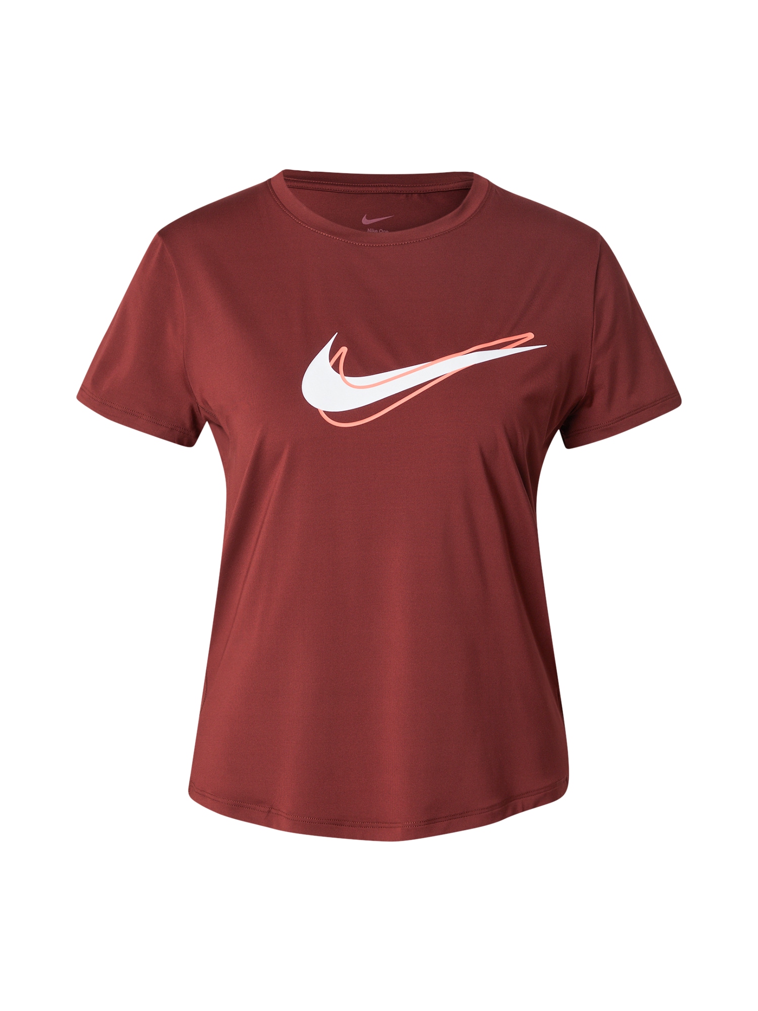 NIKE Funkcionális felső 'ONE SWSH'  narancs / sötétvörös / fehér akciós termékkép 1