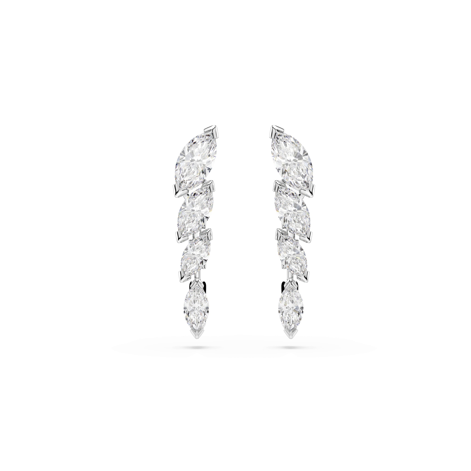 Swarovski Cercei MESMERA argintiu / alb