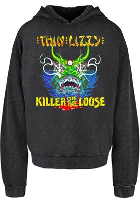 Merchcode Sweatshirt ‘Thin Lizzy – Killer Cover’ Blauw / Geel / Zwart / Wit