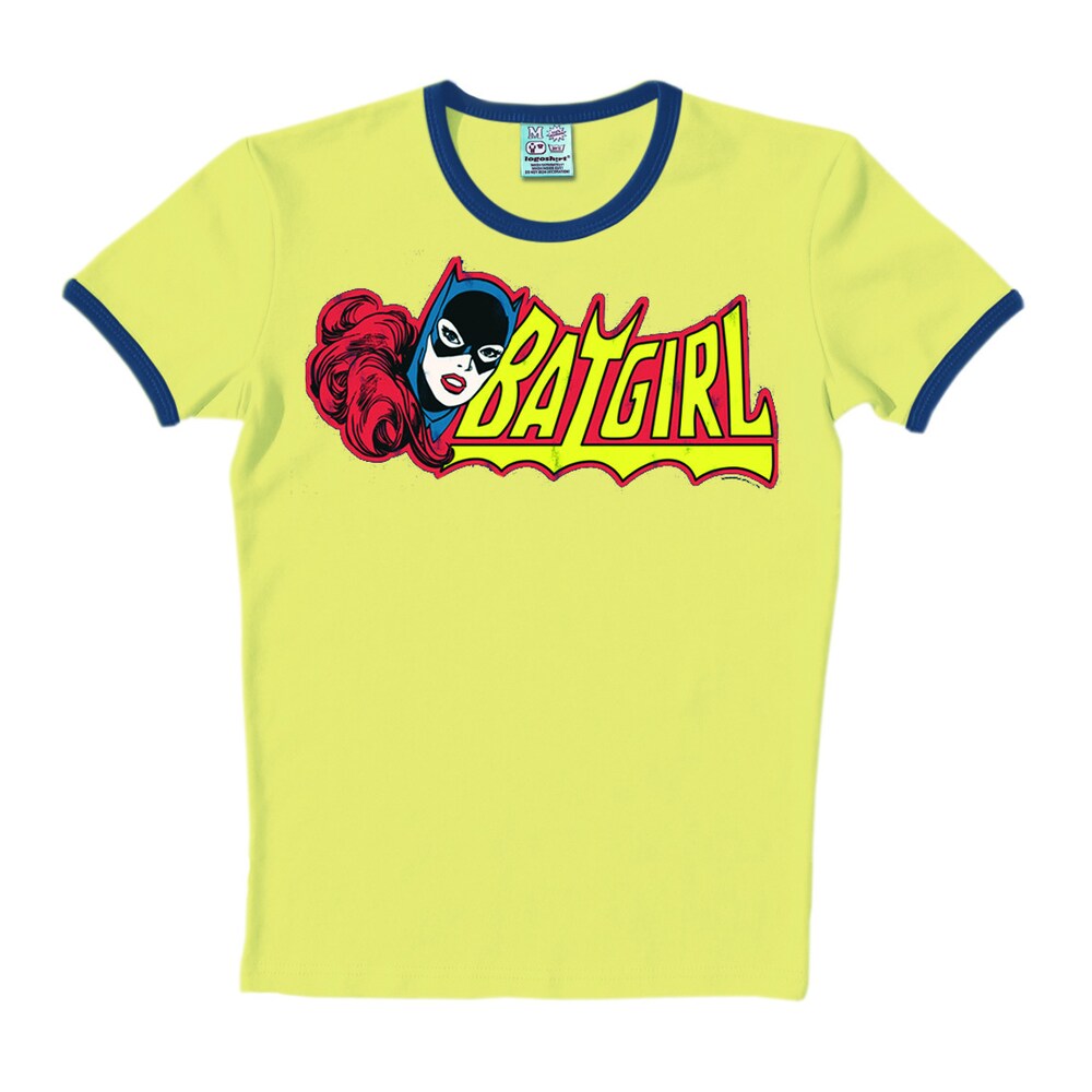 LOGOSHIRT T-Shirt 'Batgirl' Damen Größe M gelb