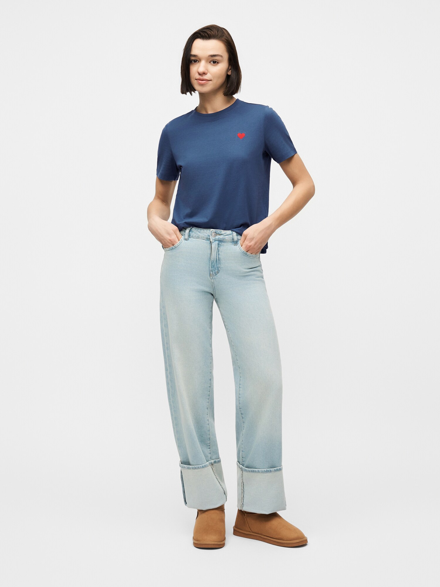 VERO MODA Tričko 'VMPaulina'  ultramarínová / čerešňová (obrázok 4)