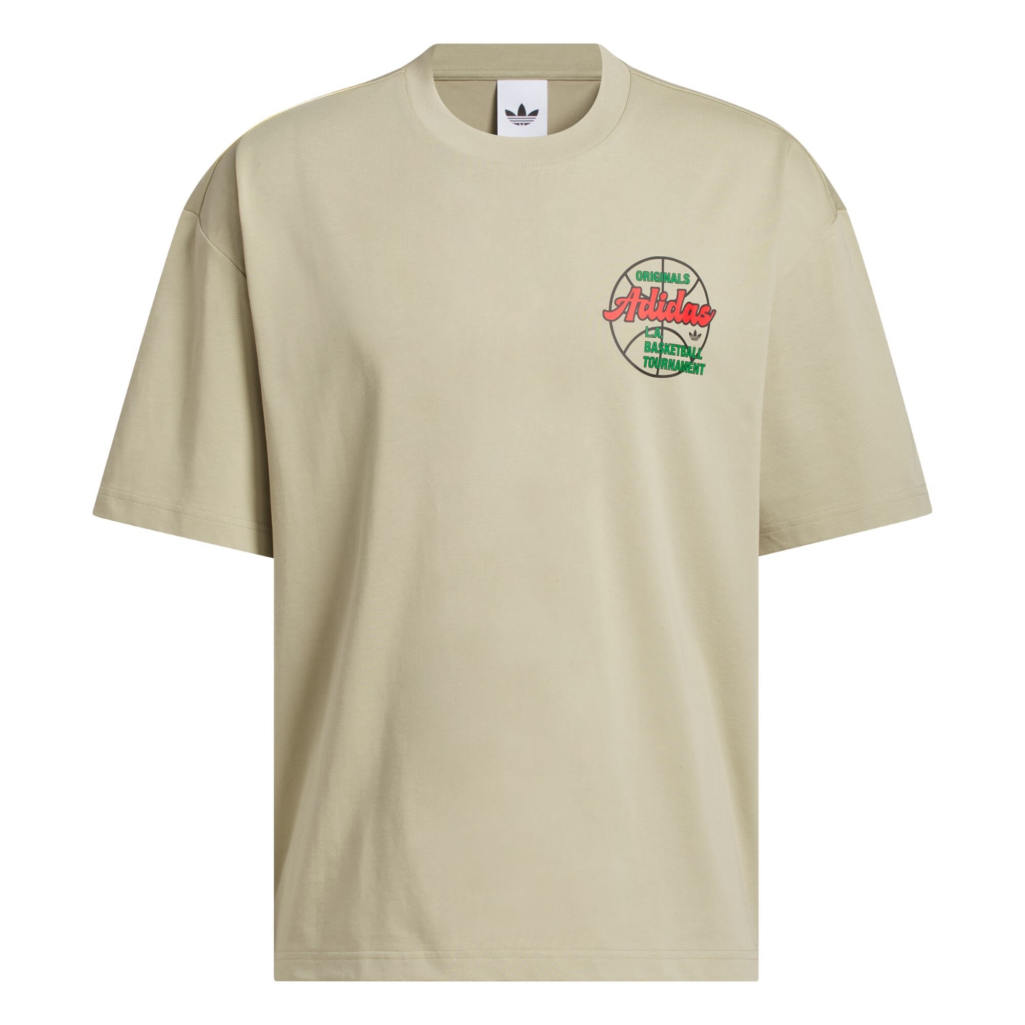 ADIDAS ORIGINALS Camiseta 'Tournament'  beige / verde / rojo