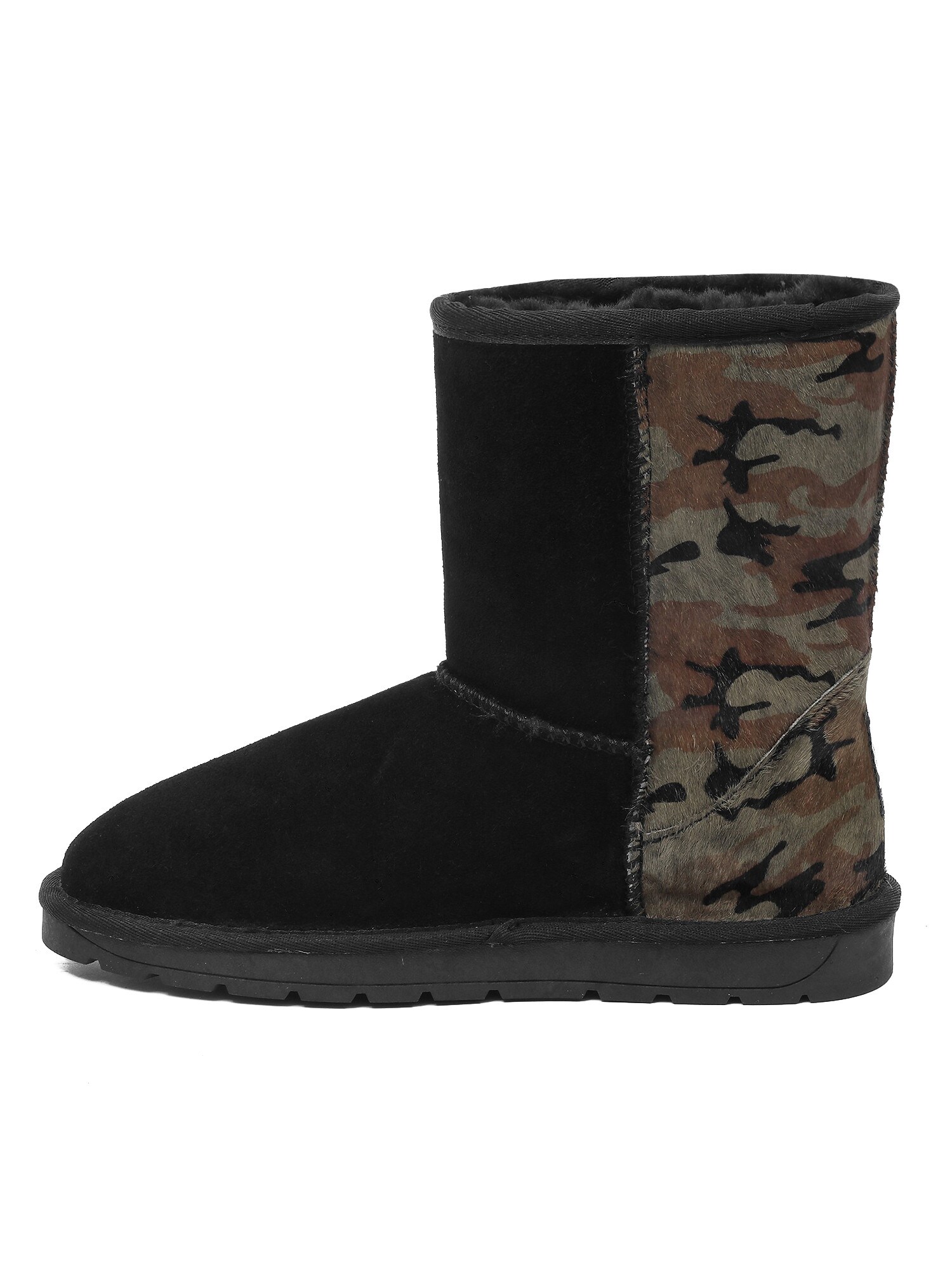 Gooce Botine Camo  maro pueblo / pământiu / negru