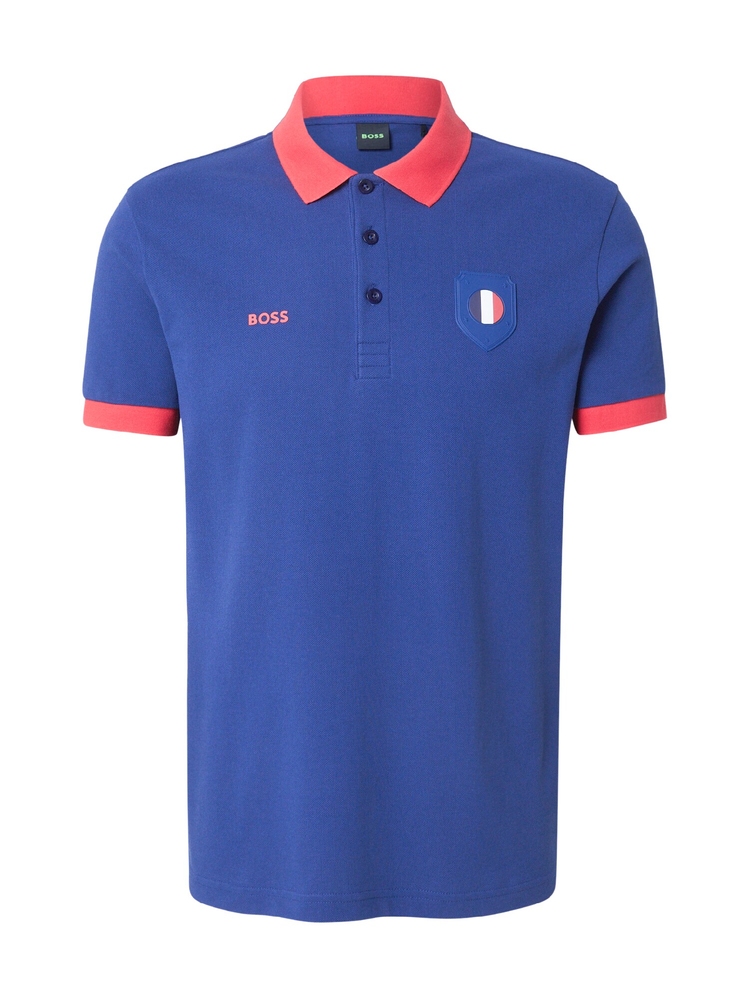 BOSS Tricou 'Lux'  albastru închis / roșu pepene