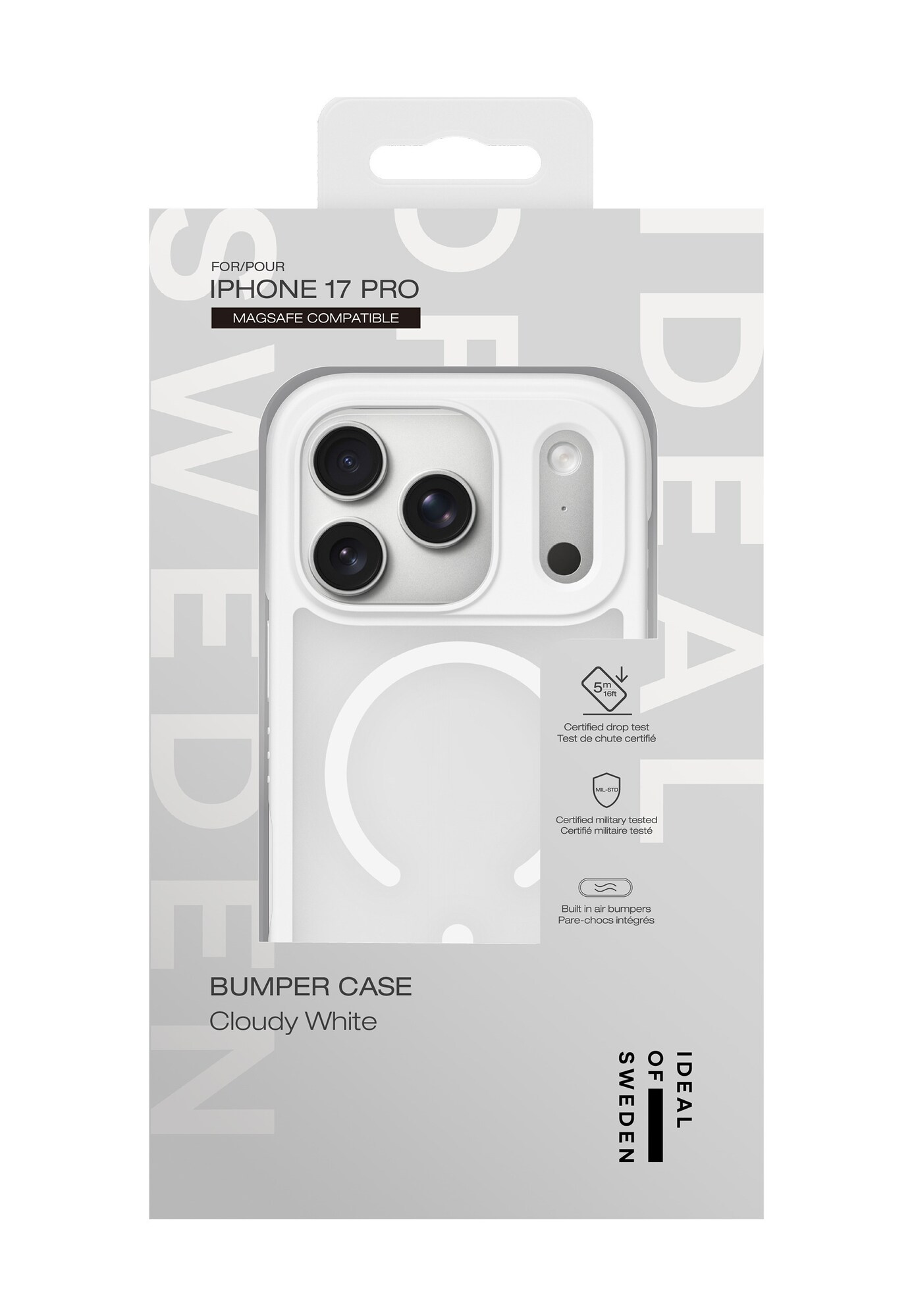 IDeal of Sweden Funda para smartphone 'iPhone 17 Pro'  transparente / blanco
