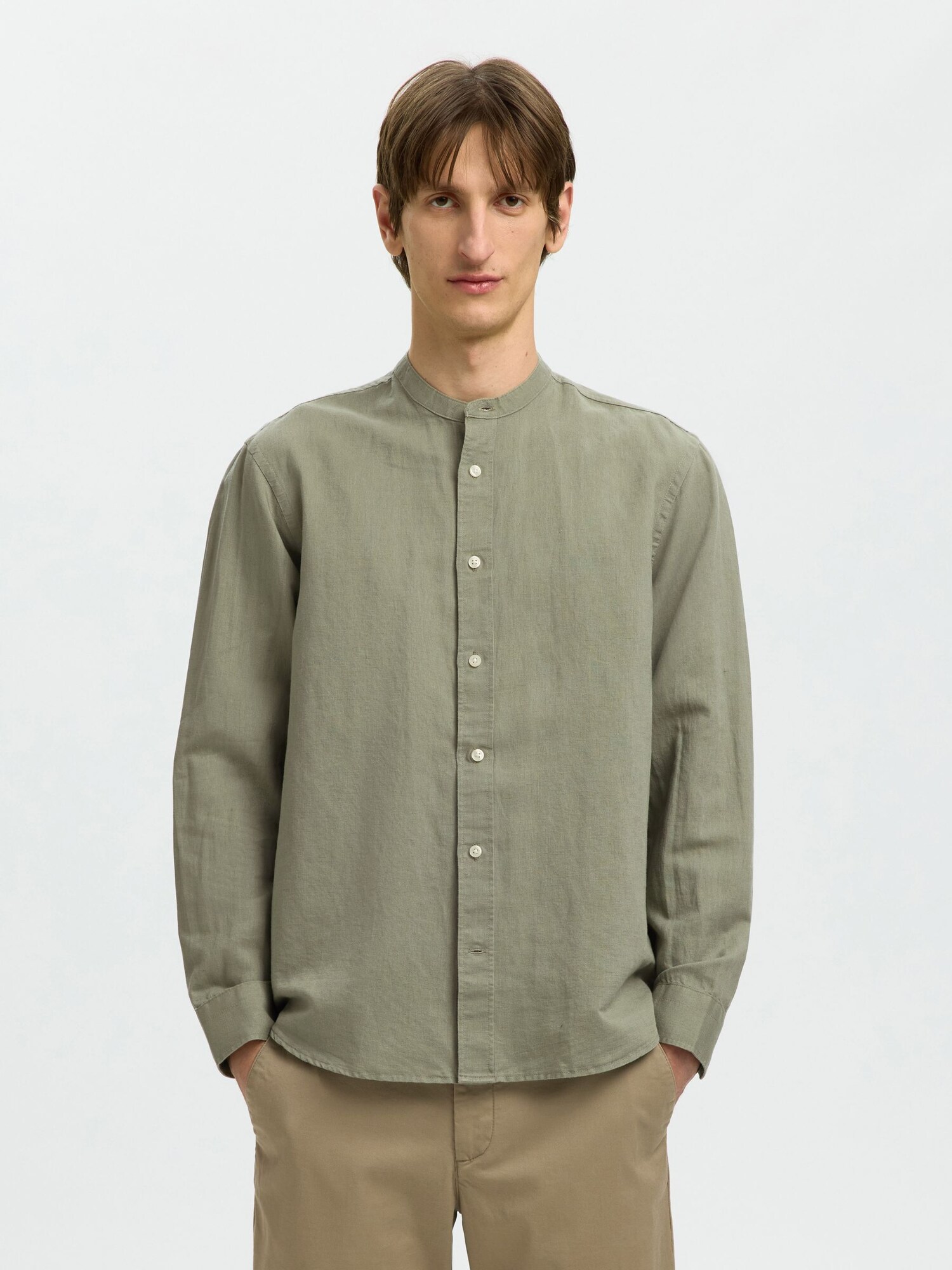 SELECTED Camisa 'SLHClay'  oliva