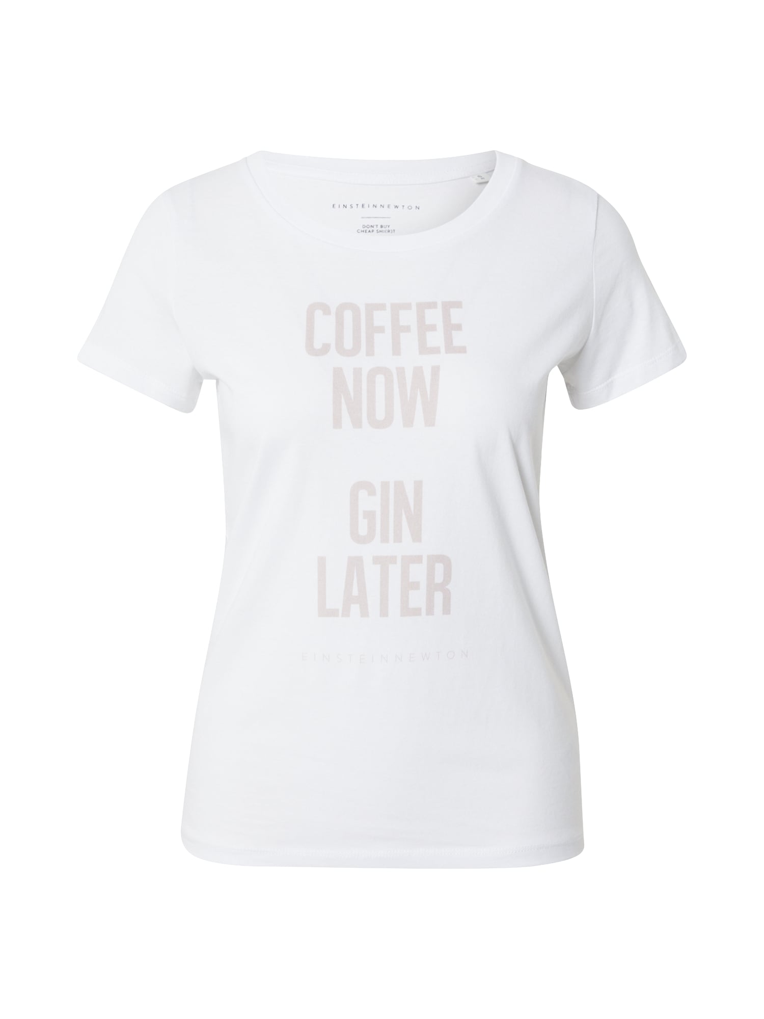 EINSTEIN & NEWTON Majica 'Gin'  svijetlosmeđa / bijela