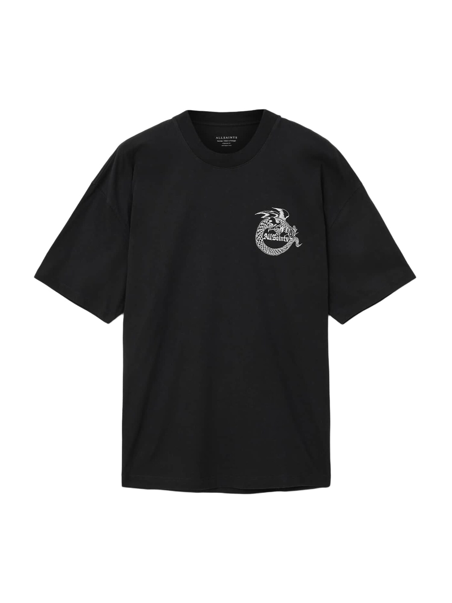 AllSaints Tricou TERRA  negru / alb