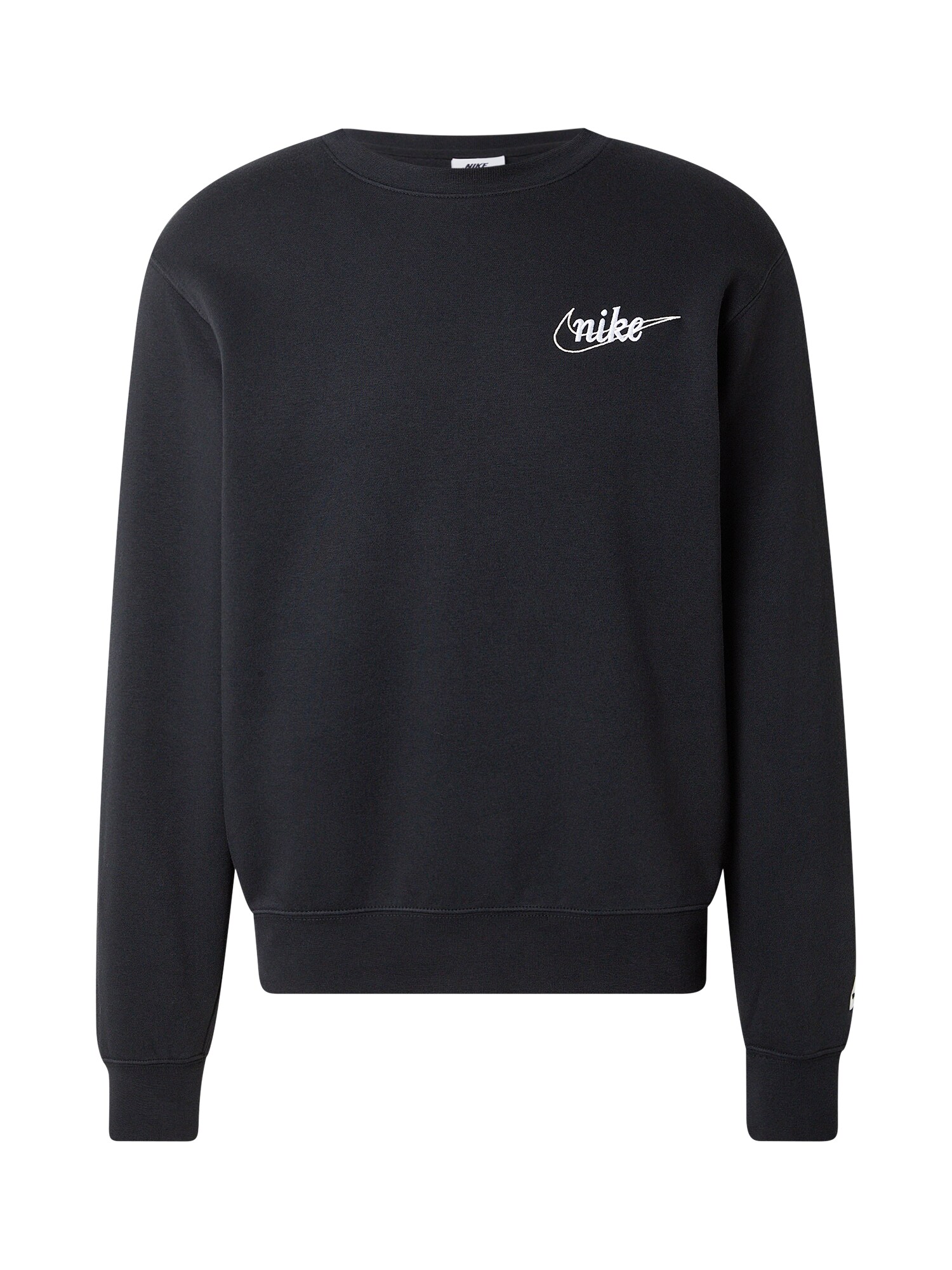 Nike Sportswear Bluză de molton CLUB  negru / alb murdar