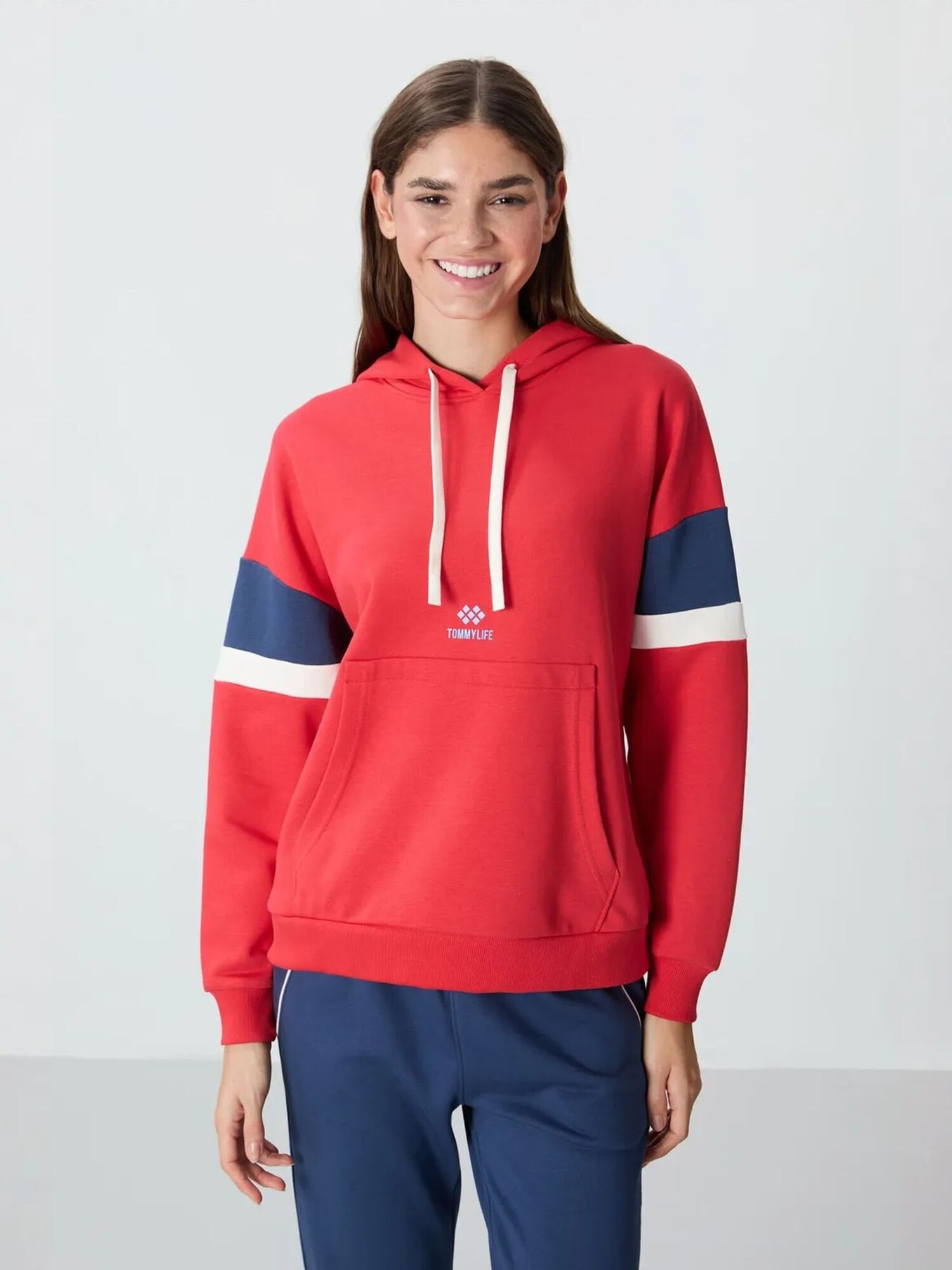 Tommy Life Sweater majica 'Kapuzenpullover' miks boja