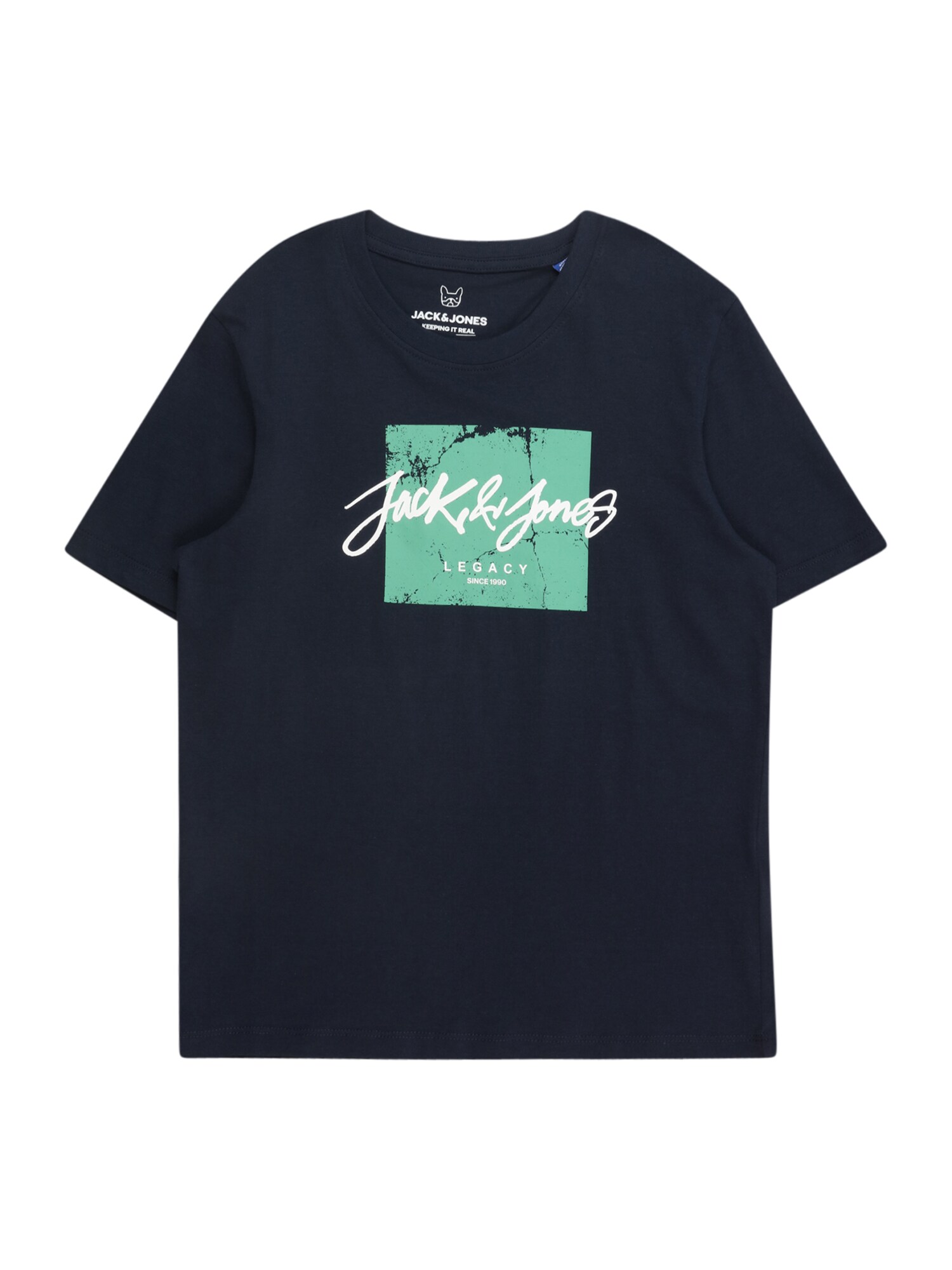 Jack & Jones Junior Tričko 'JJTILEY'  námornícka modrá / zelená / biela