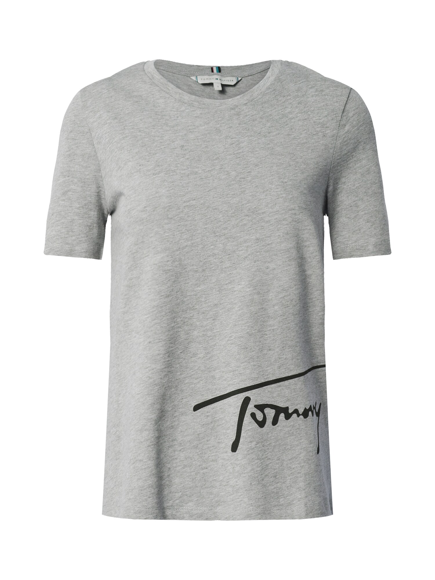 TOMMY HILFIGER Megztinis be užsegimo  margai pilka / juoda