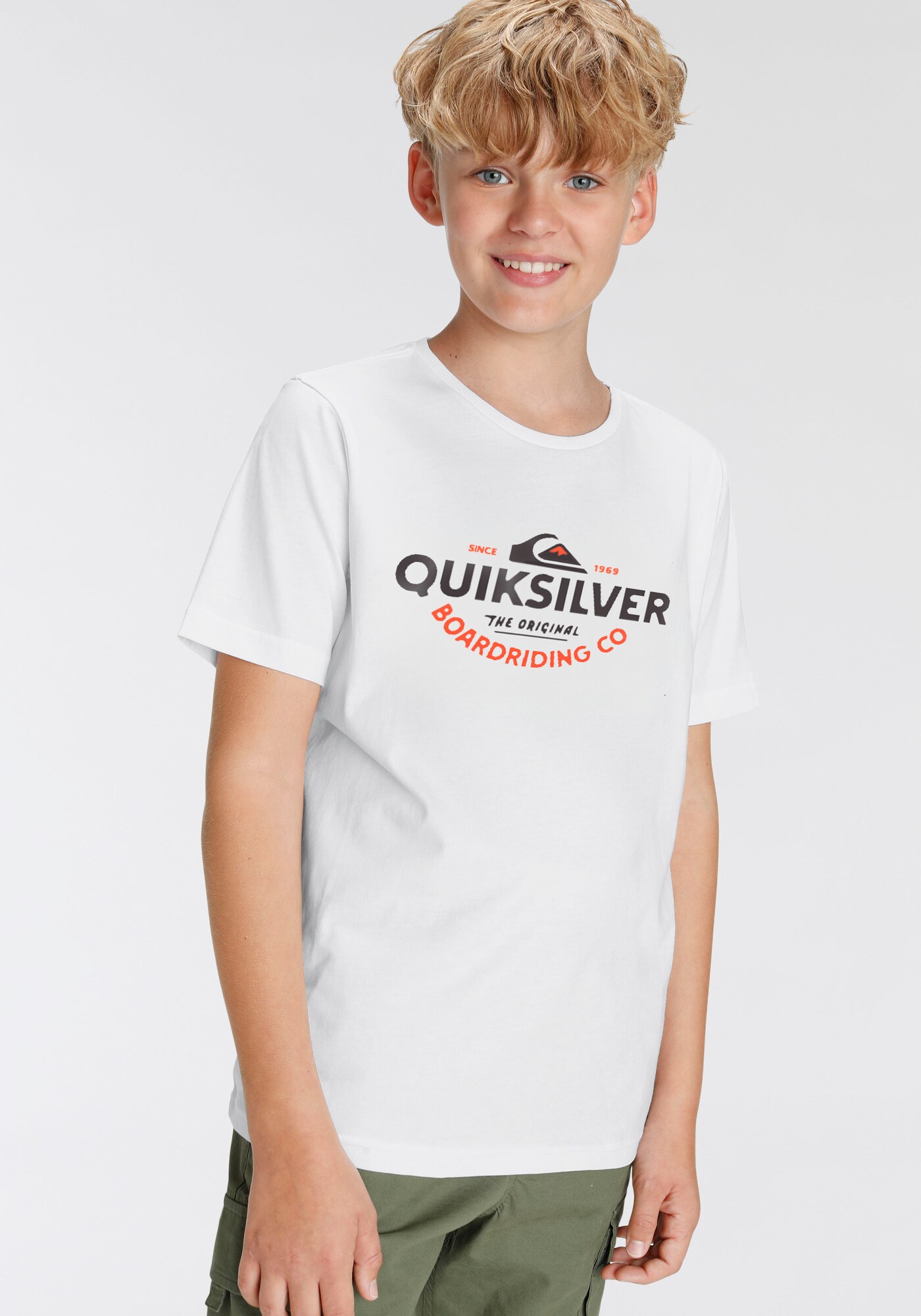 QUIKSILVER Póló  narancs / fekete / fehér termék 2. képe
