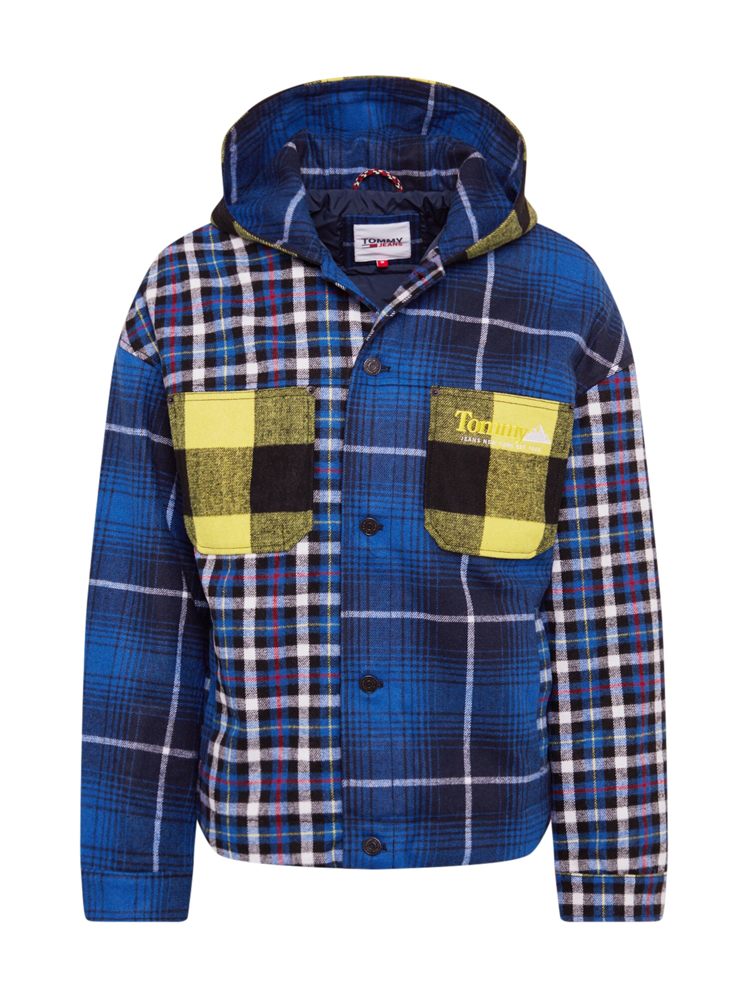 Tommy Jeans Demisezoninė striukė  mėlyna / šviesiai geltona / balta / juoda / mišrios spalvos