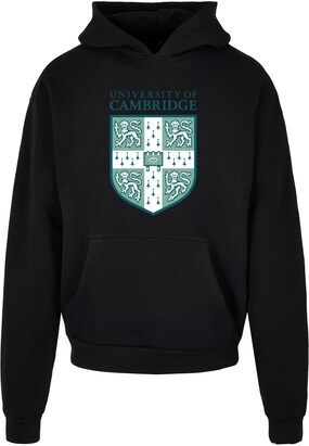 Merchcode Sweatshirt ‘University Of Cambridge – Shield’ Cyaan blauw / Pastelgroen / Zwart / Wit