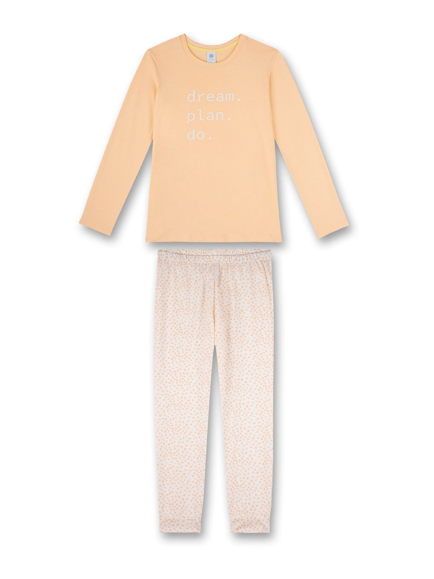 SANETTA Pijamale  portocaliu deschis / alb