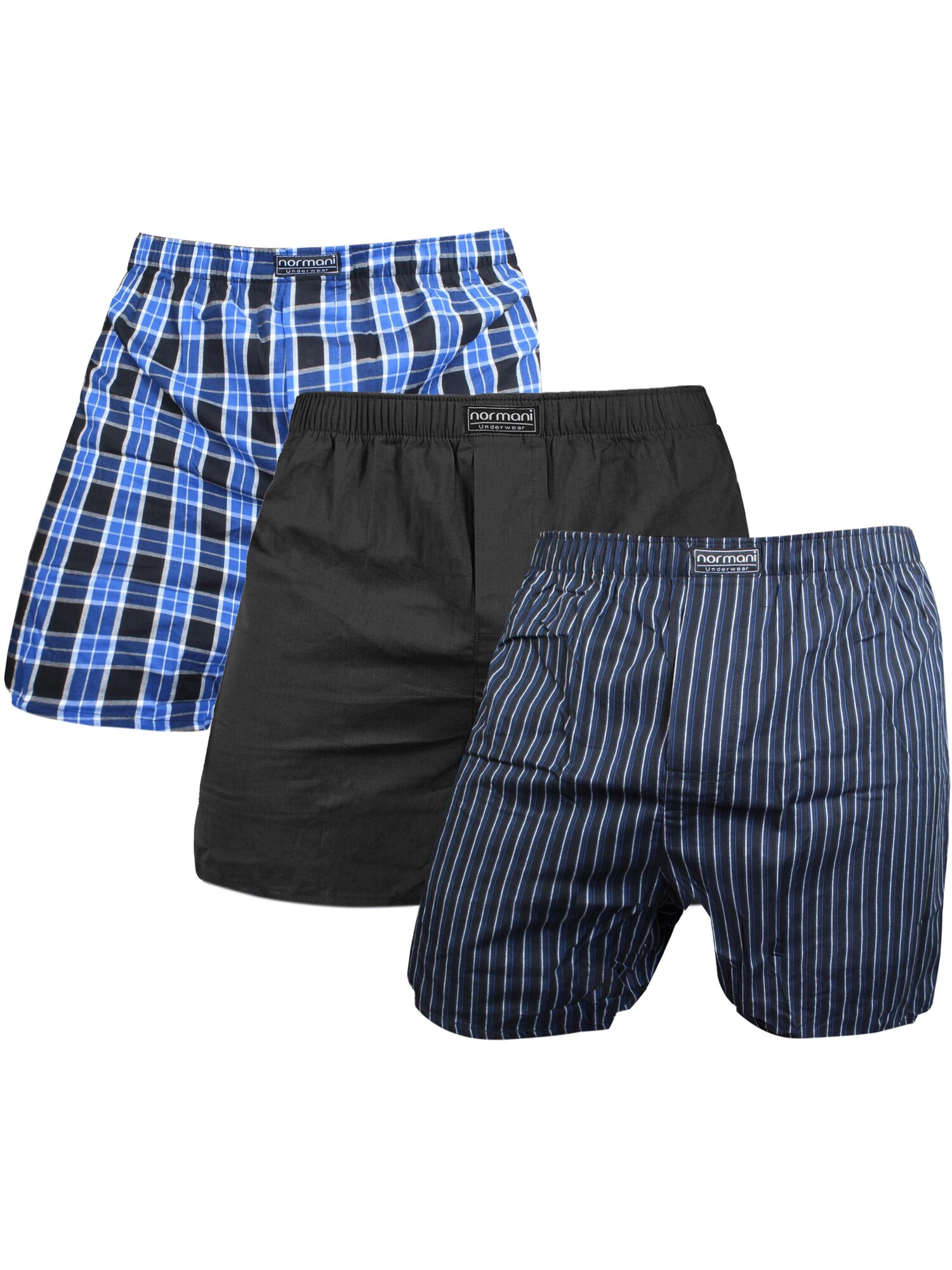 normani Calzoncillo boxer  navy / azul claro / negro / blanco