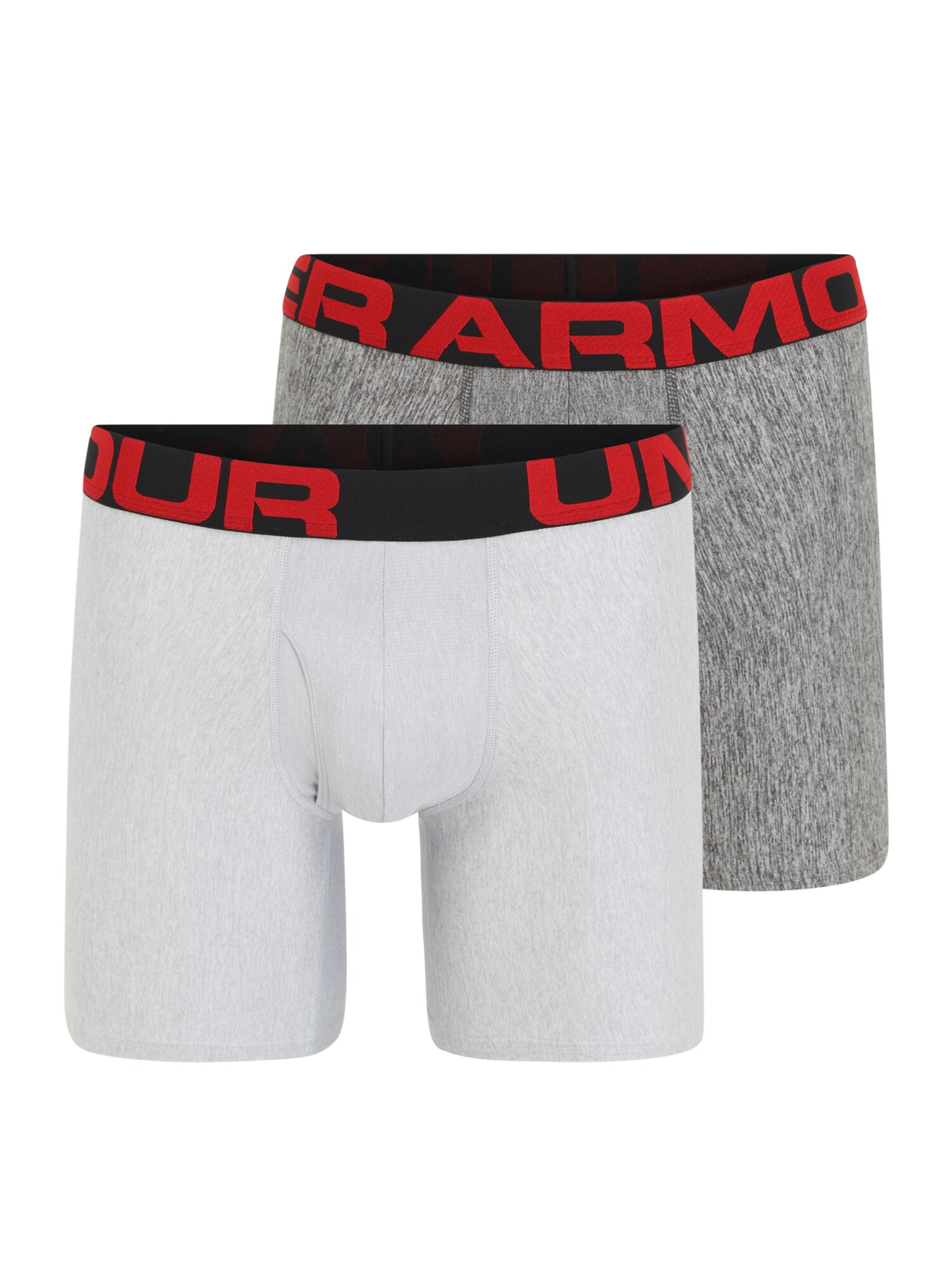 UNDER ARMOUR Športne spodnjice  svetlo siva / pegasto siva / rdeča / črna