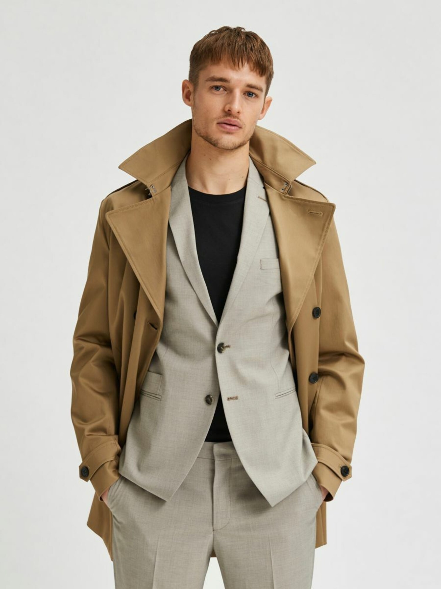 Business-colbert 'SLHSLIM-MAZELOGAN SAND STRUC BLZ B NOOS' Selected Homme