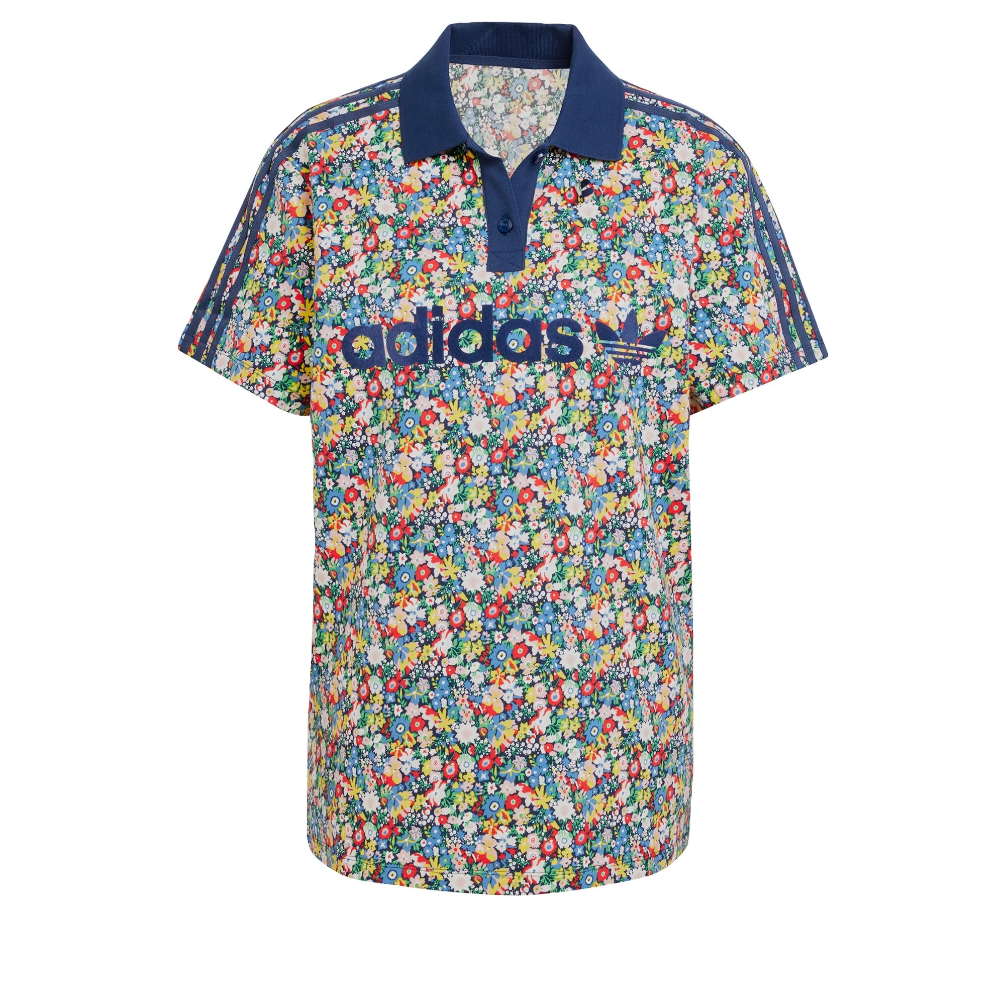ADIDAS ORIGINALS Tricou Adidas Originals x Liberty London  bleumarin / roz pal / roșu deschis / alb