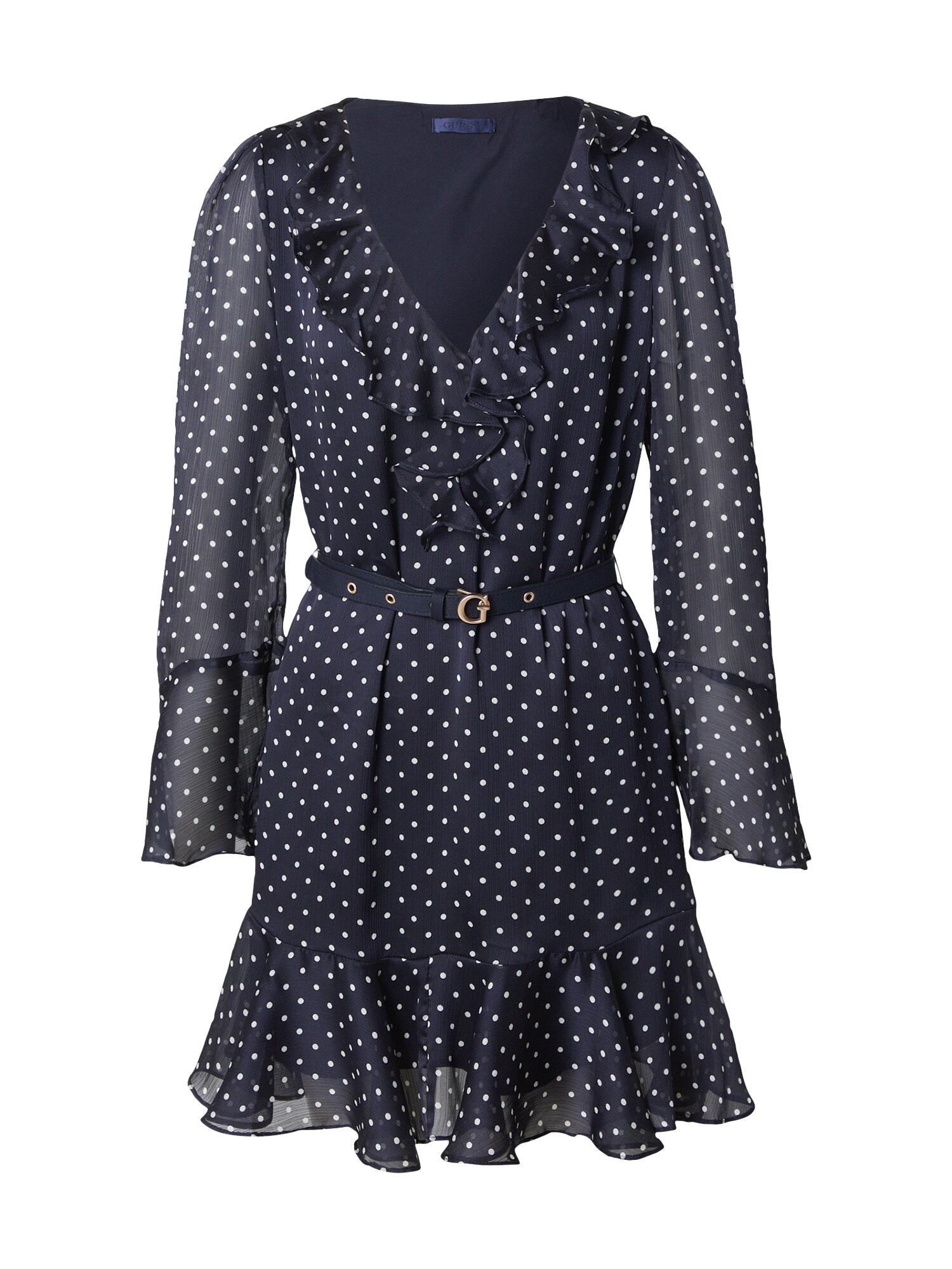 GUESS Vestido 'EMY' azul oscuro / blanco