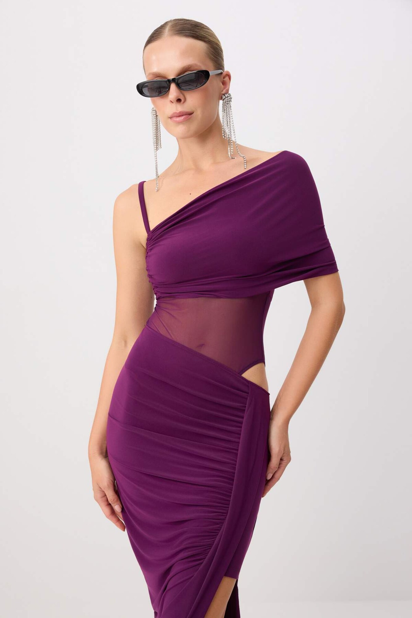 Trendyol Rochie de seară mov închis