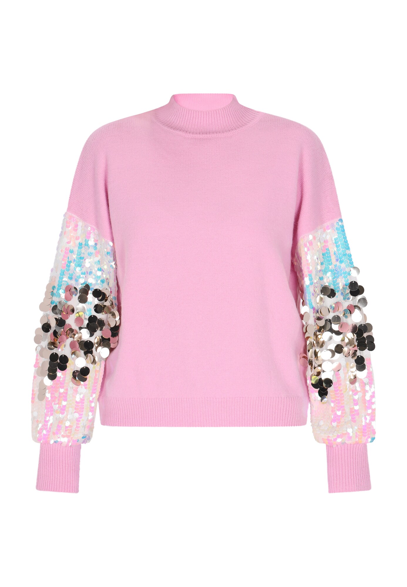 IZIA Pulover  azur / portocaliu / roz / argintiu