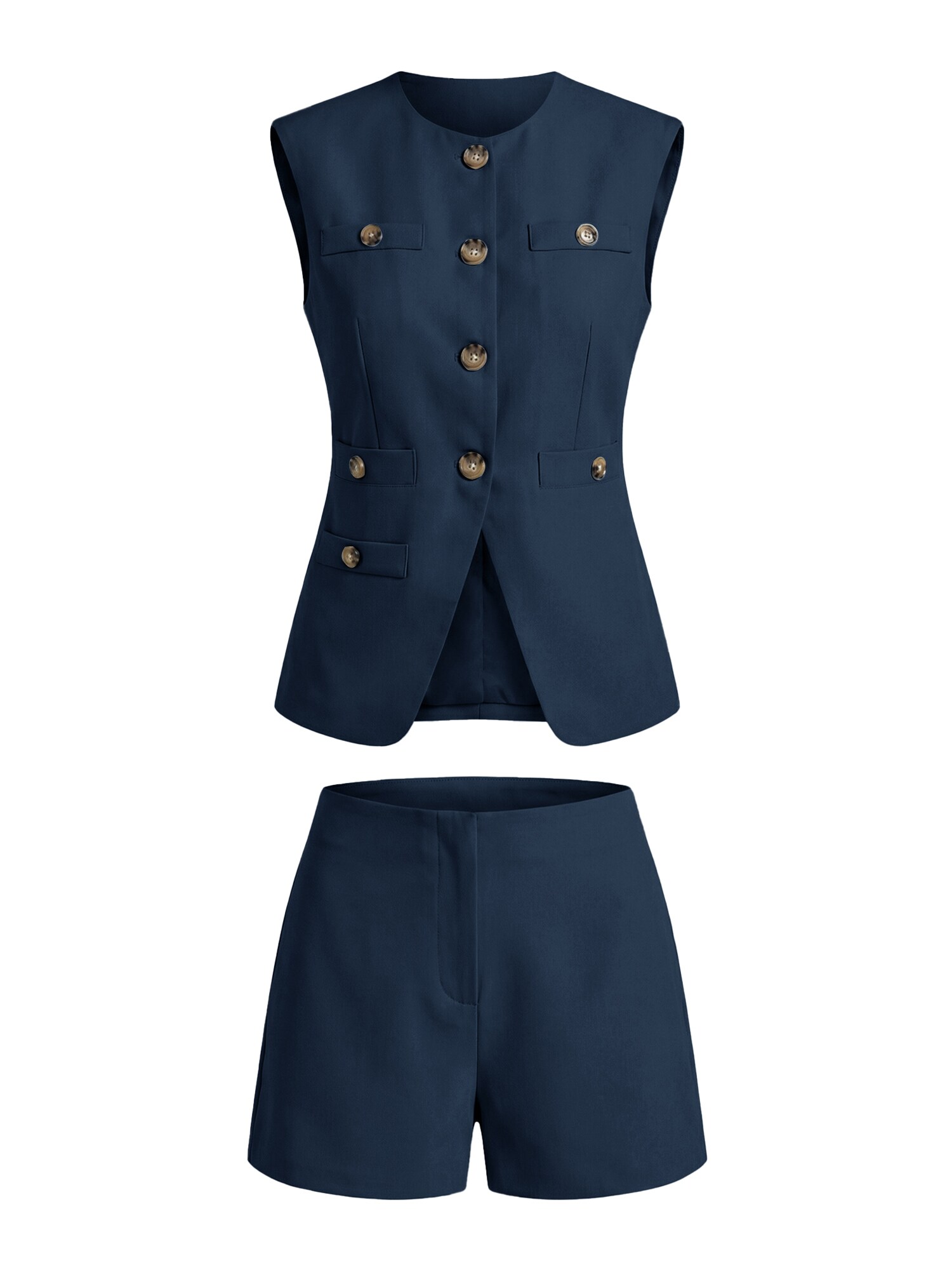Imily Bela Costum cu pantaloni bleumarin