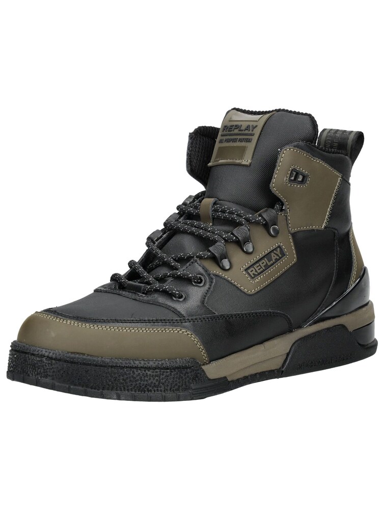 REPLAY Schnürstiefel Herren Größe 42 khaki / schwarz