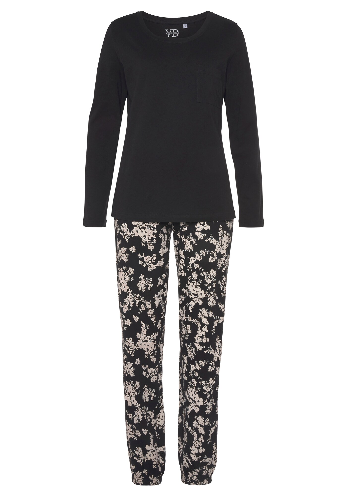 VIVANCE Pijama Dreams  crem / negru