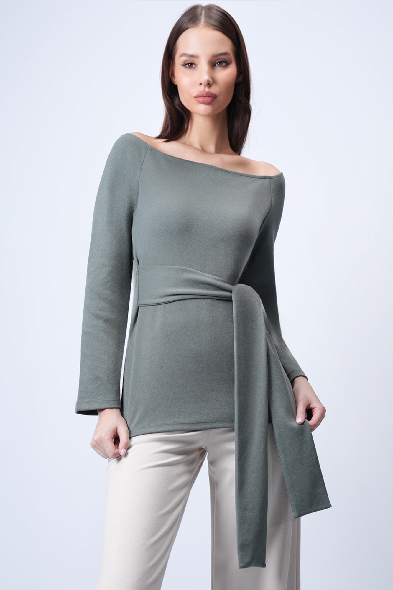 Trend Alaçatı Stili Tricou verde pastel