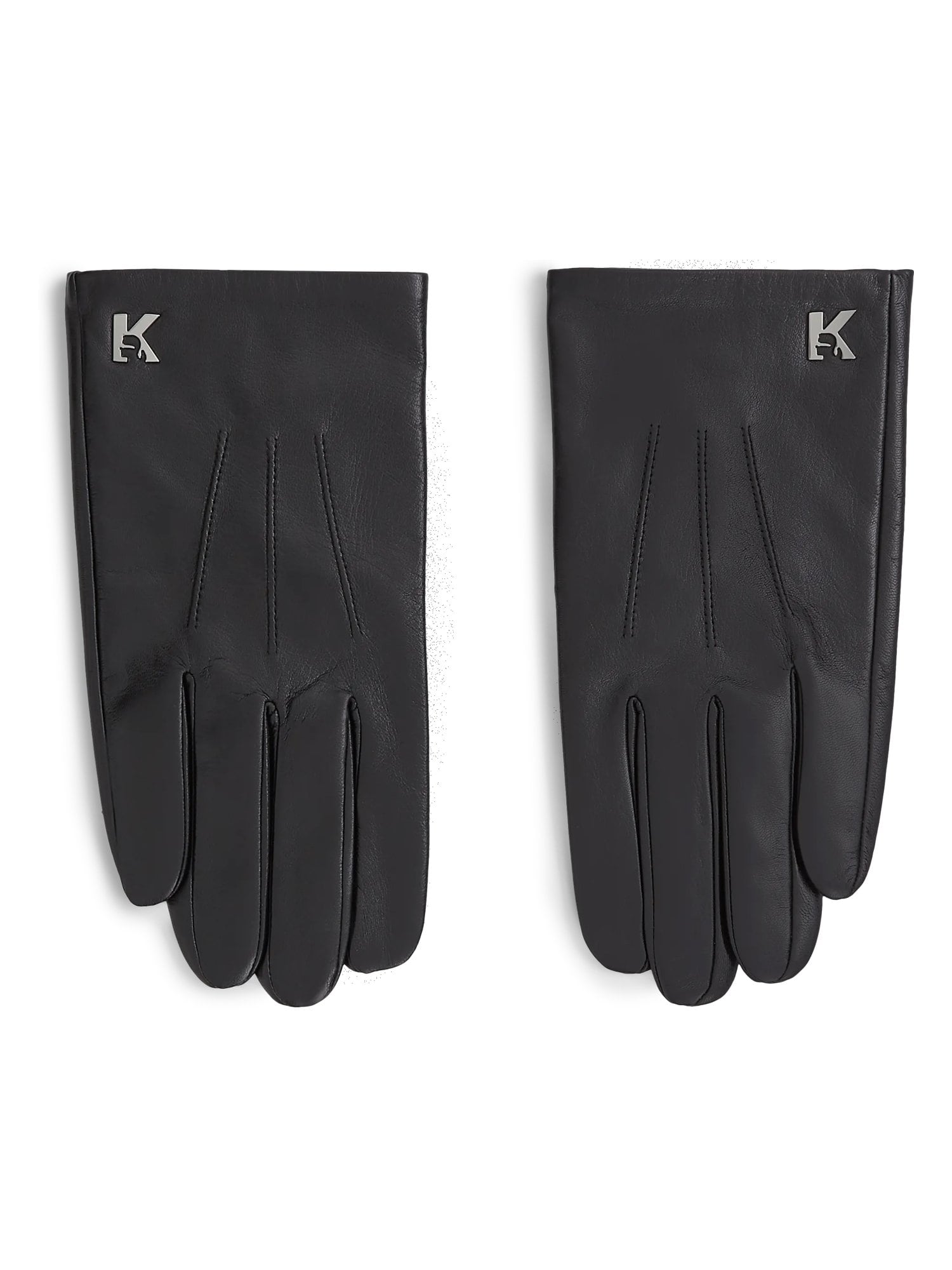 KARL LAGERFELD JEANS Mănuşi cu degete  Lederhandschuhe mit K-Logo  negru