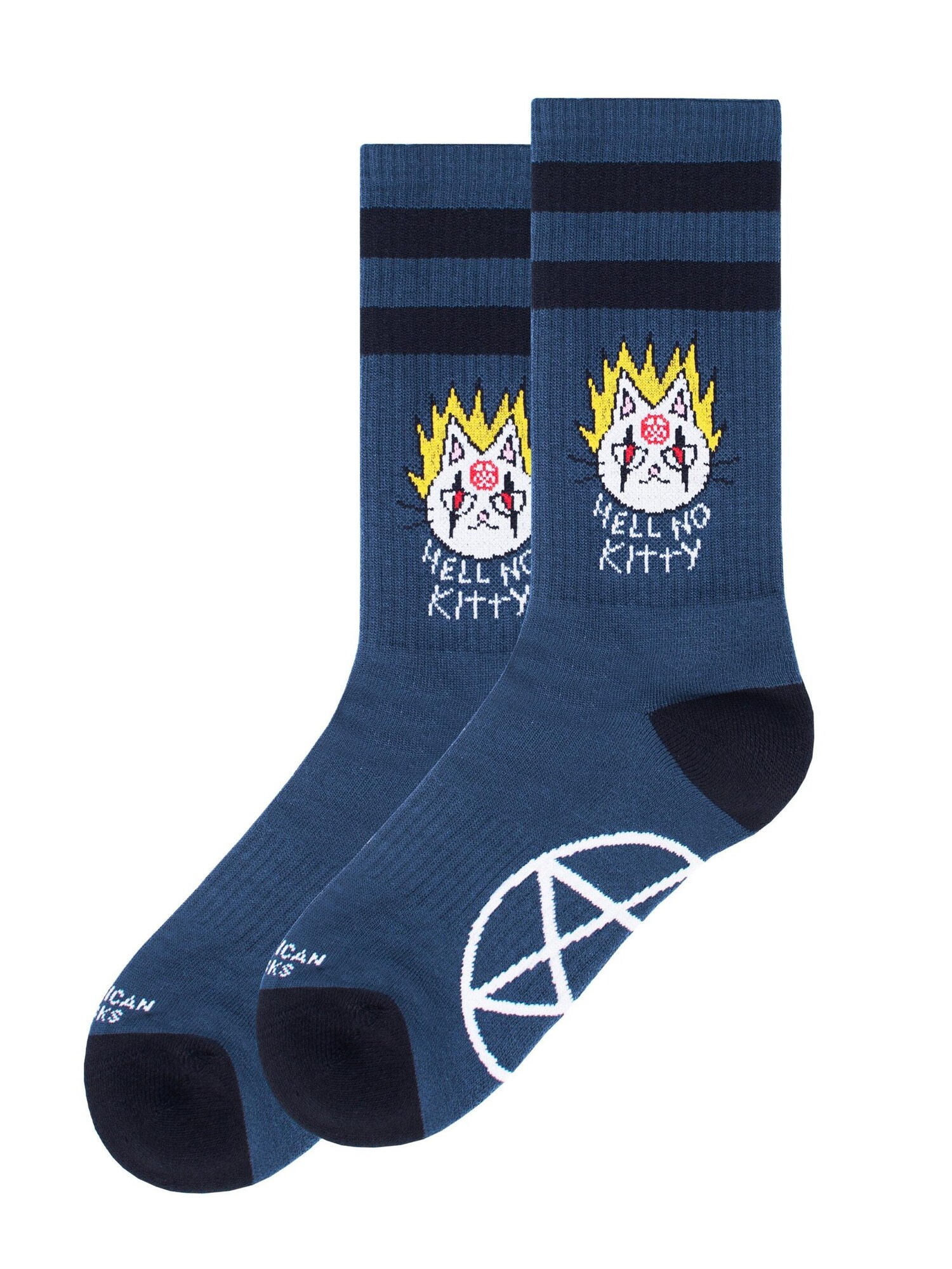American Socks Calcetines 'Hell no kitty'  gris
