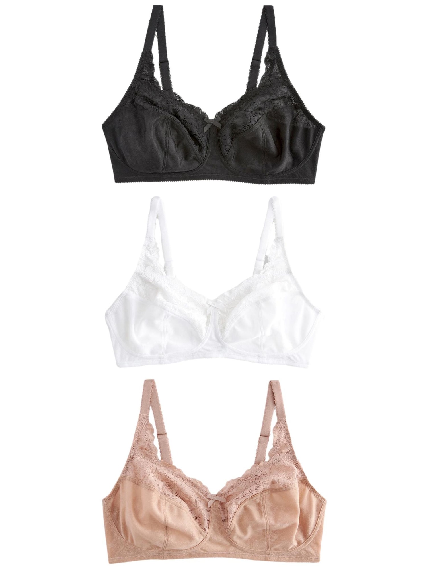 Next Sutien  bej / negru / alb