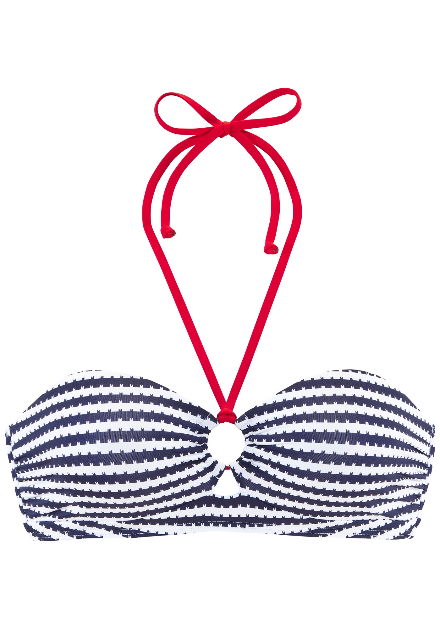 s.Oliver Sutien costum de baie bleumarin / roşu închis / alb
