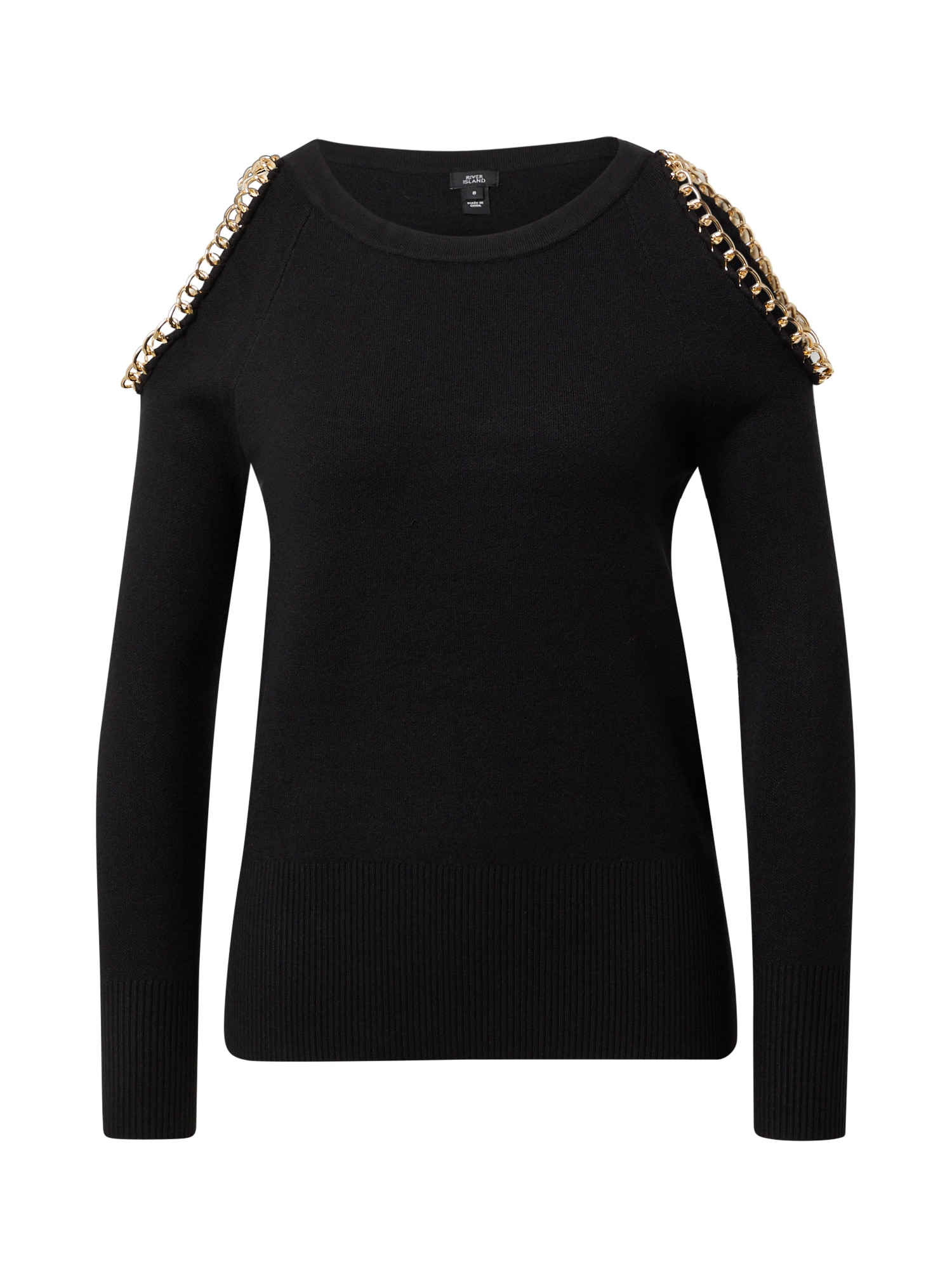 River Island Megztinis  juoda / auksas