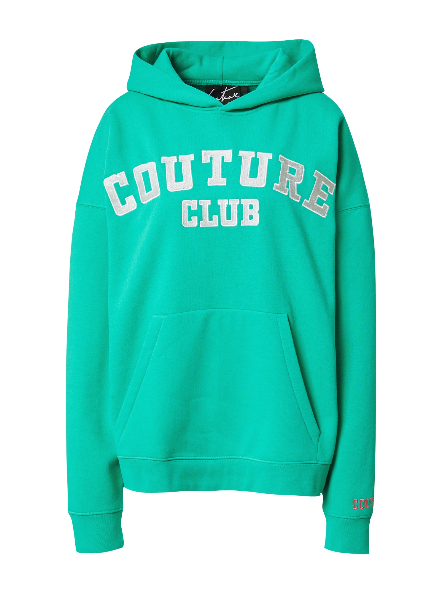 The Couture Club Megztinis be užsegimo žaliosios citrinos spalva / pilka / balta / šviesiai raudona