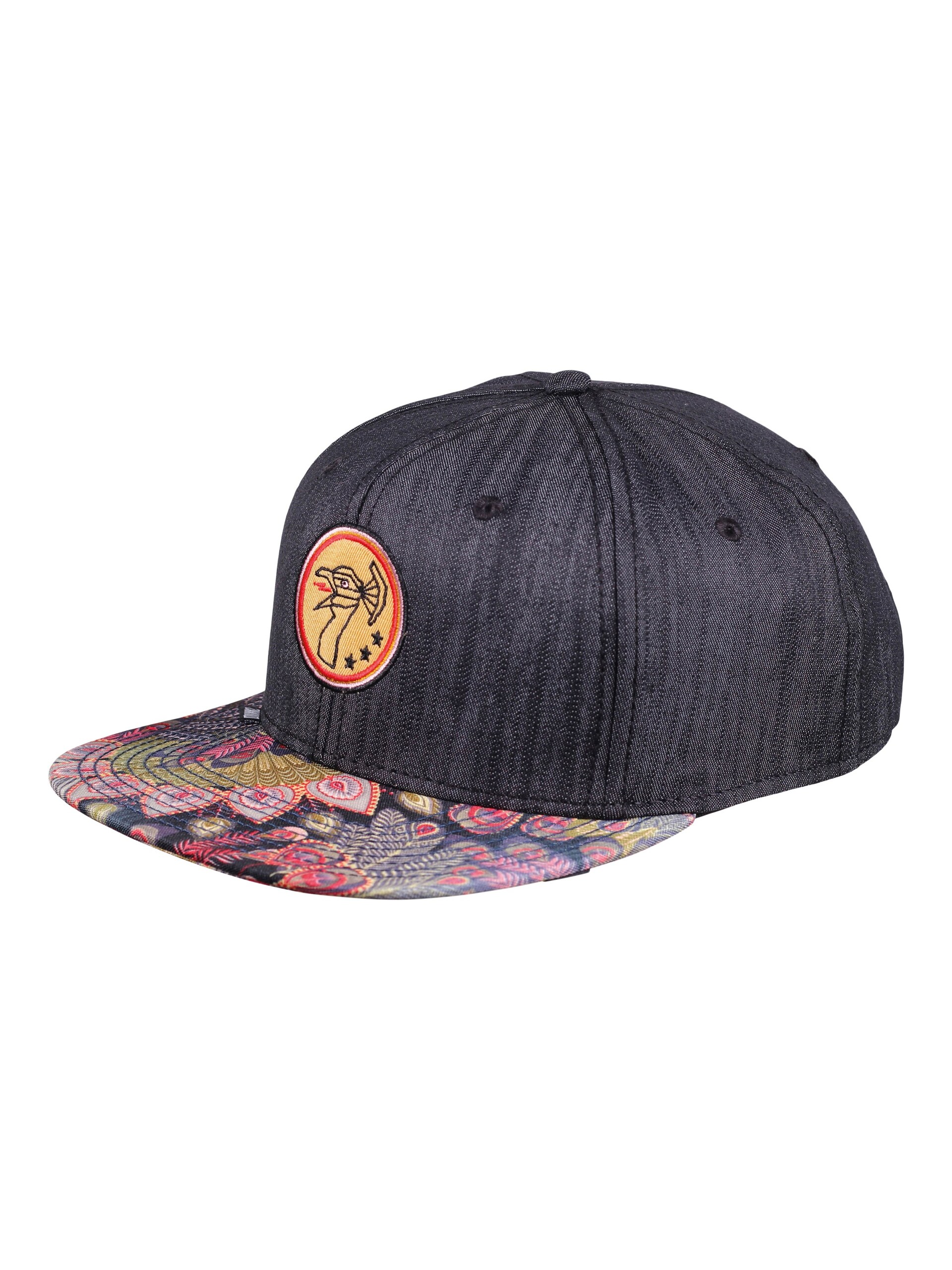 DJINNS snapback Keps 6 Panel Peacock Linen Rev. Black Snapback herr – bild 2