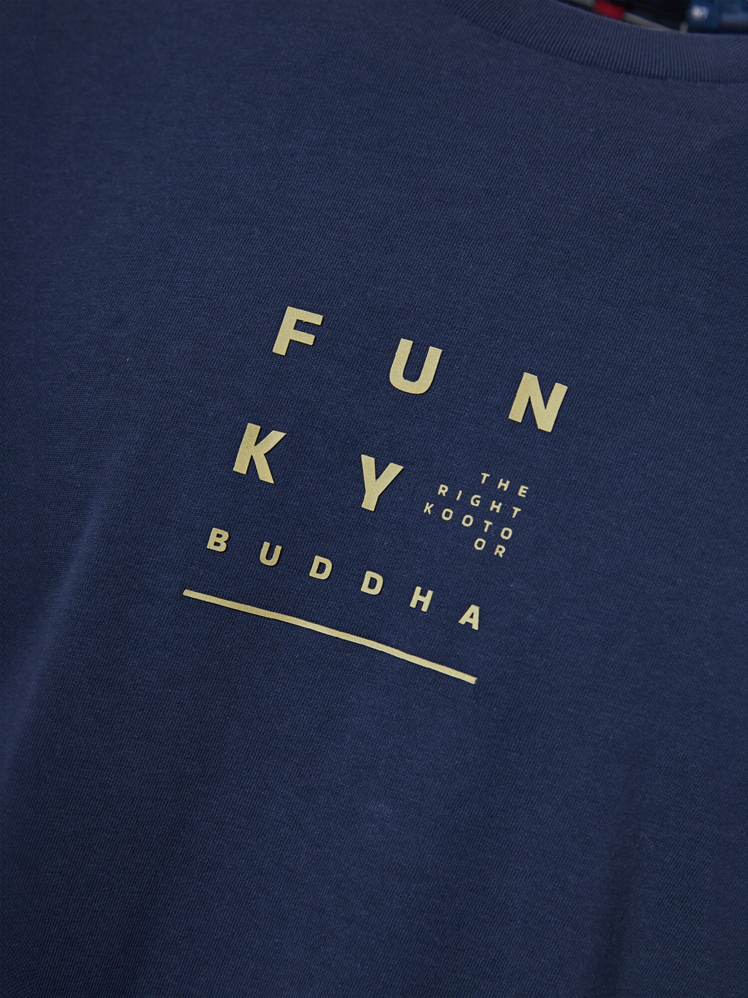 Funky Buddha Póló  bézs / sötétkék termék 2. képe