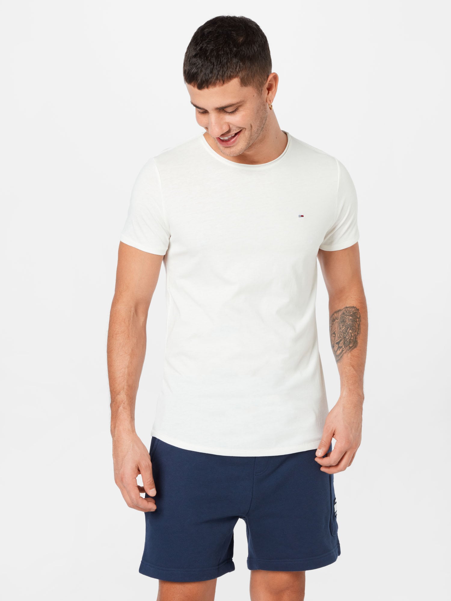 Tommy Jeans Póló 'Jaspe'  kék / piros / fehér termék 2. képe