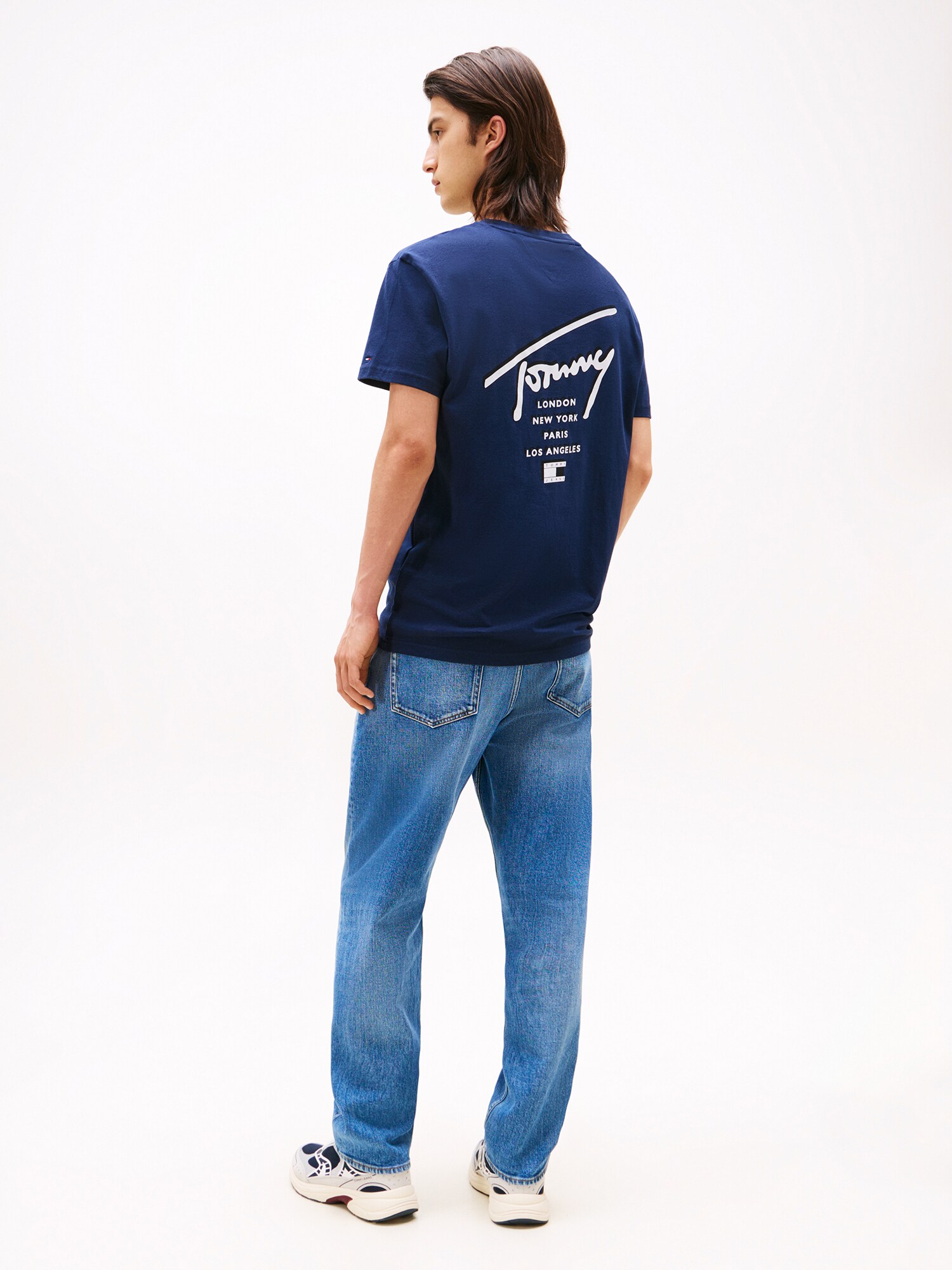 Tommy Jeans Tričko 'City' námornícka modrá / biela (obrázok 3)